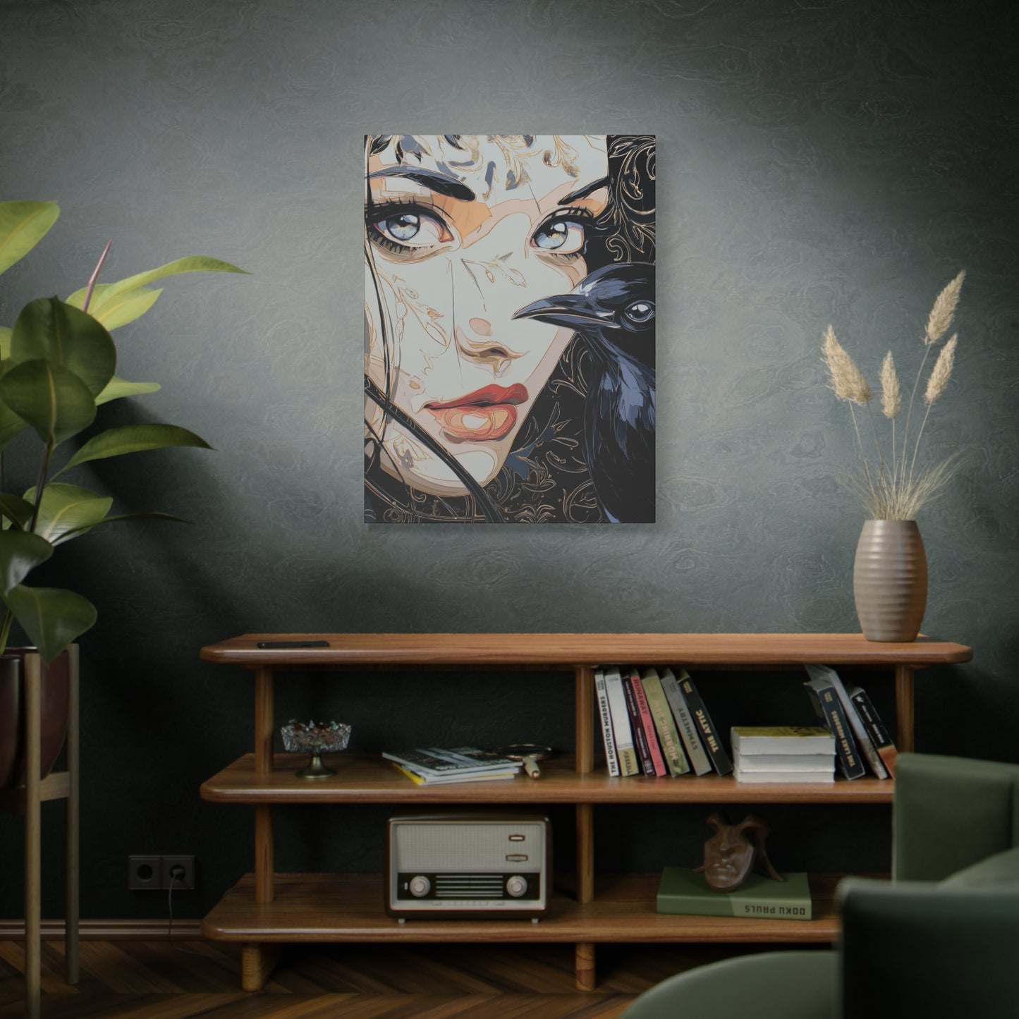 Gallery Wrapped Canvas, Myth and Bones Gothic Art Canvas, Dark Muse Canvas - Luxor