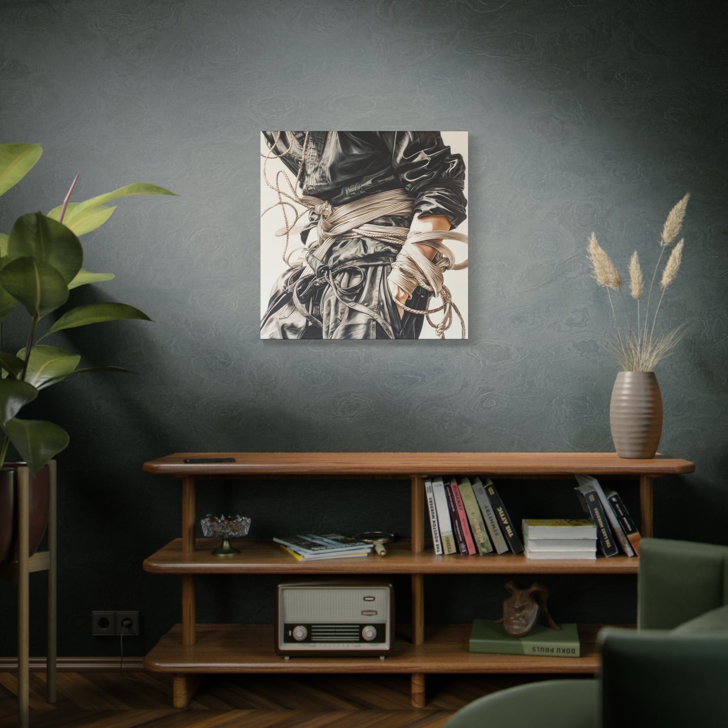 Gallery Wrapped Canvas, Ropes and Reverence Art Canvas, Erotic Shibari Art Canvas – Henri