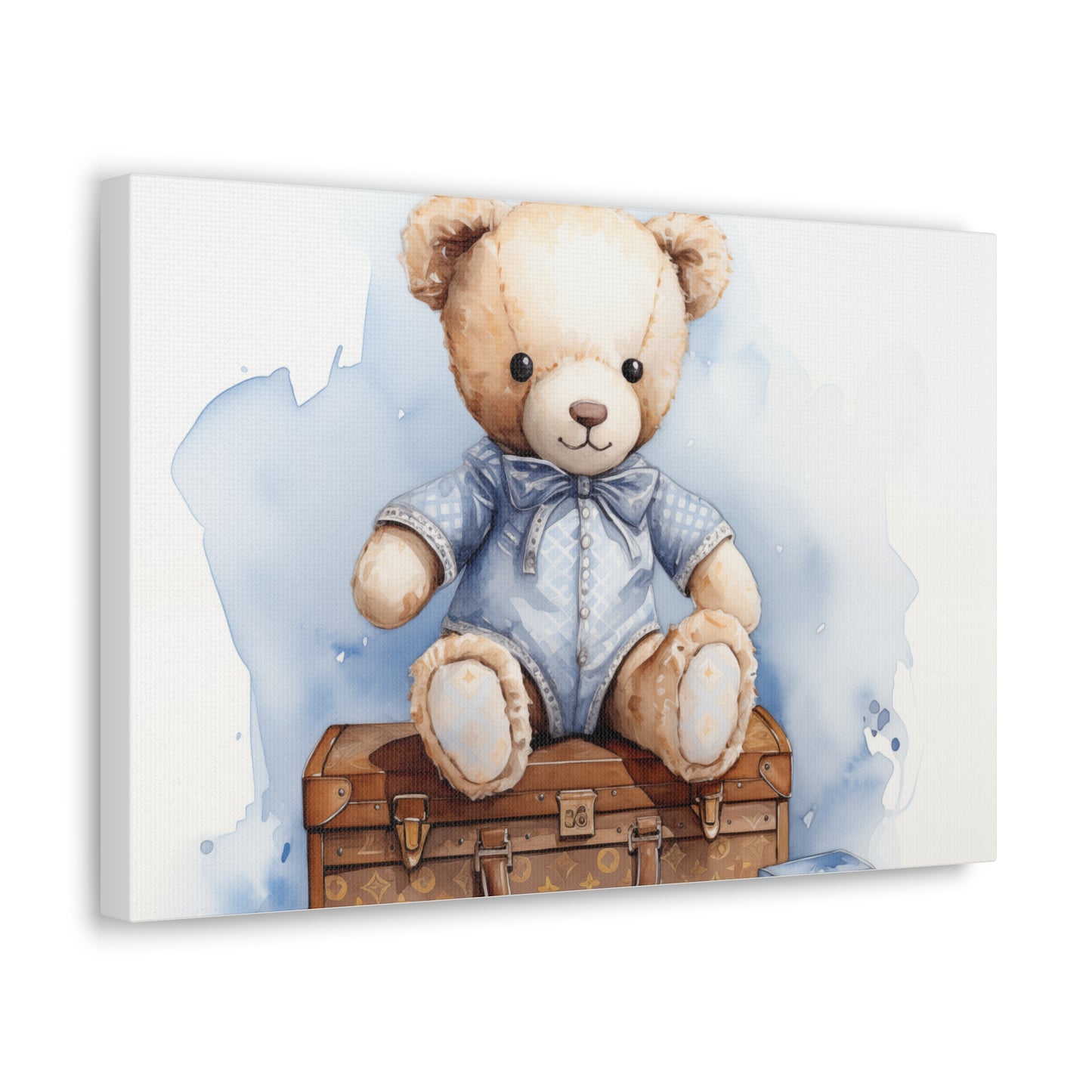 Canvas Gallery Wrap - LV Bear Wall Art - Blu
