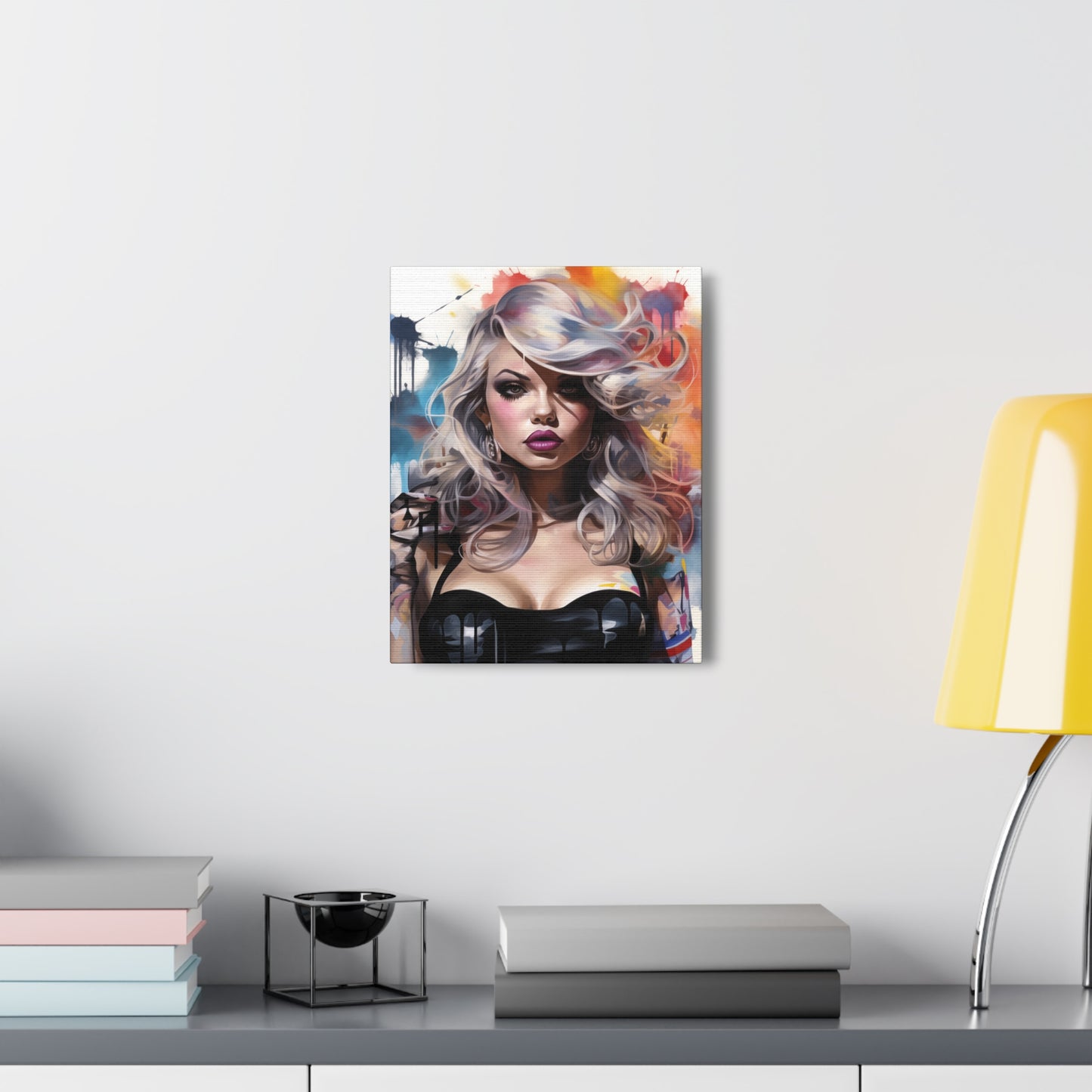 Canvas Wall Art, Gallery Wrapped Pop Art, Femme Doll Wall Art – Zephyr