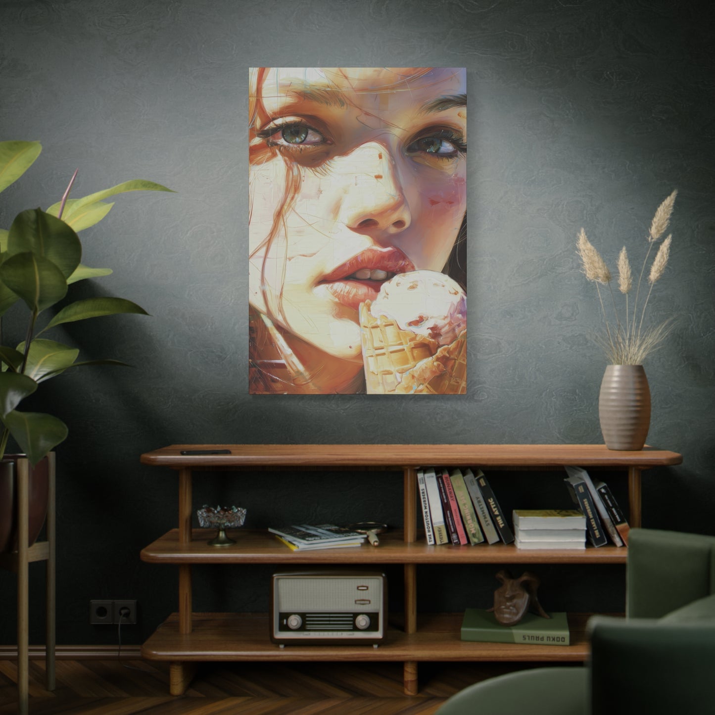 Gallery Wrapped Canvas, Sweet Summer Nostalgia, Sugar and Spice Art Canvas, Ice Cream Dreams Art – Ginny