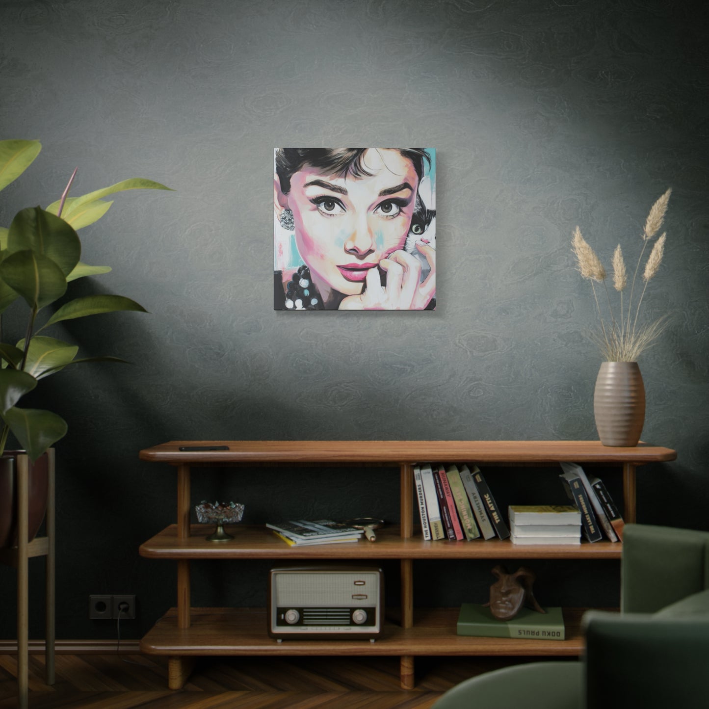 Gallery Wrapped Canvas, The Diva Project Art Canvas, Pinup Art Canvas – Audrey Hepburn - ONE