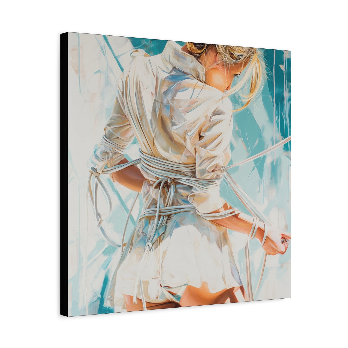 Gallery Wrapped Canvas, Ropes and Reverence Art Canvas, Erotic Shibari Art Canvas – Hannah's Sister