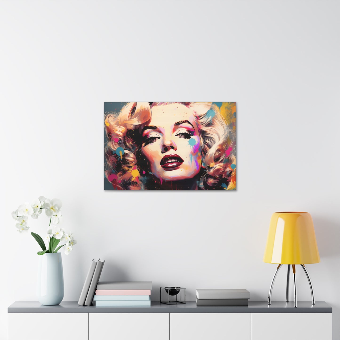 Canvas Wall Art, Gallery Wrapped Pop Art, Celebrity Wall Art – Marilyn Monroe - Abstract