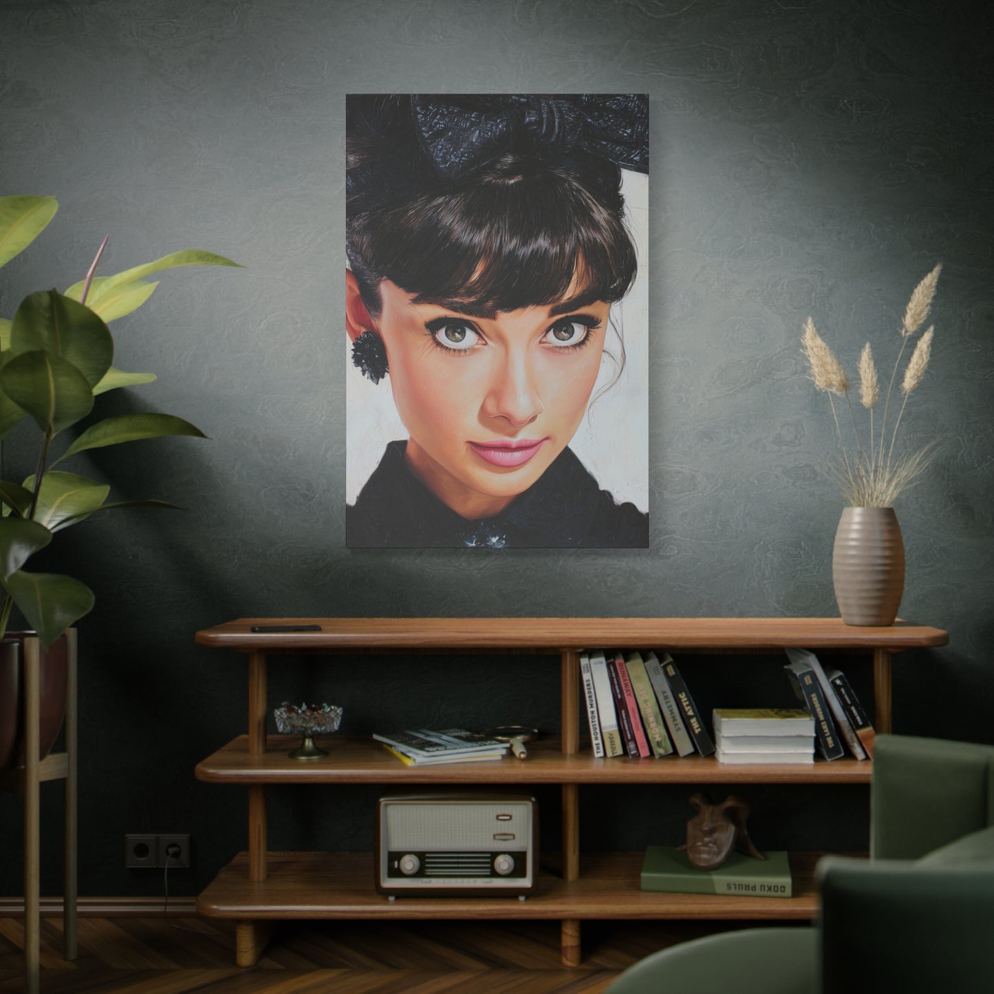 Gallery Wrapped Canvas, The Diva Project Art Canvas, Pinup Art Canvas – Audrey Hepburn - NINE
