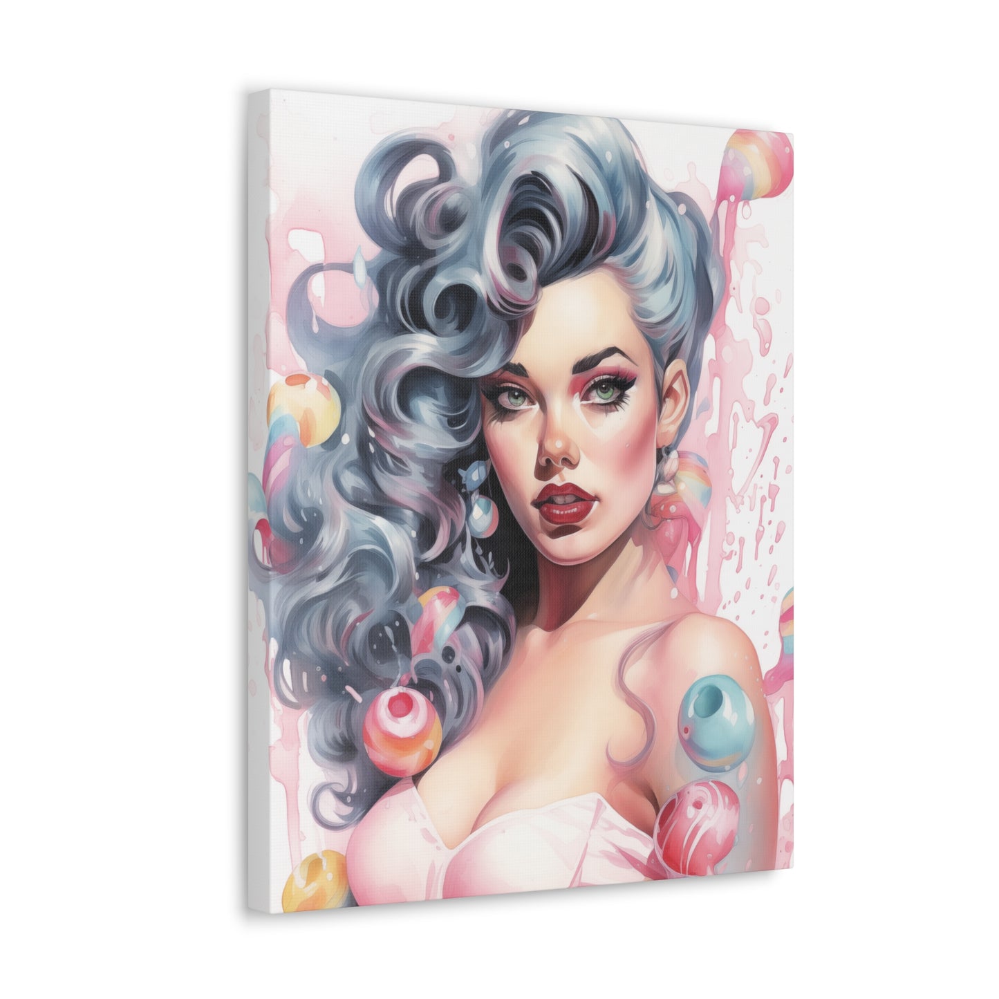 Canvas Wall Art, Gallery Wrapped Pop Art, Femme Doll Wall Art – Lux
