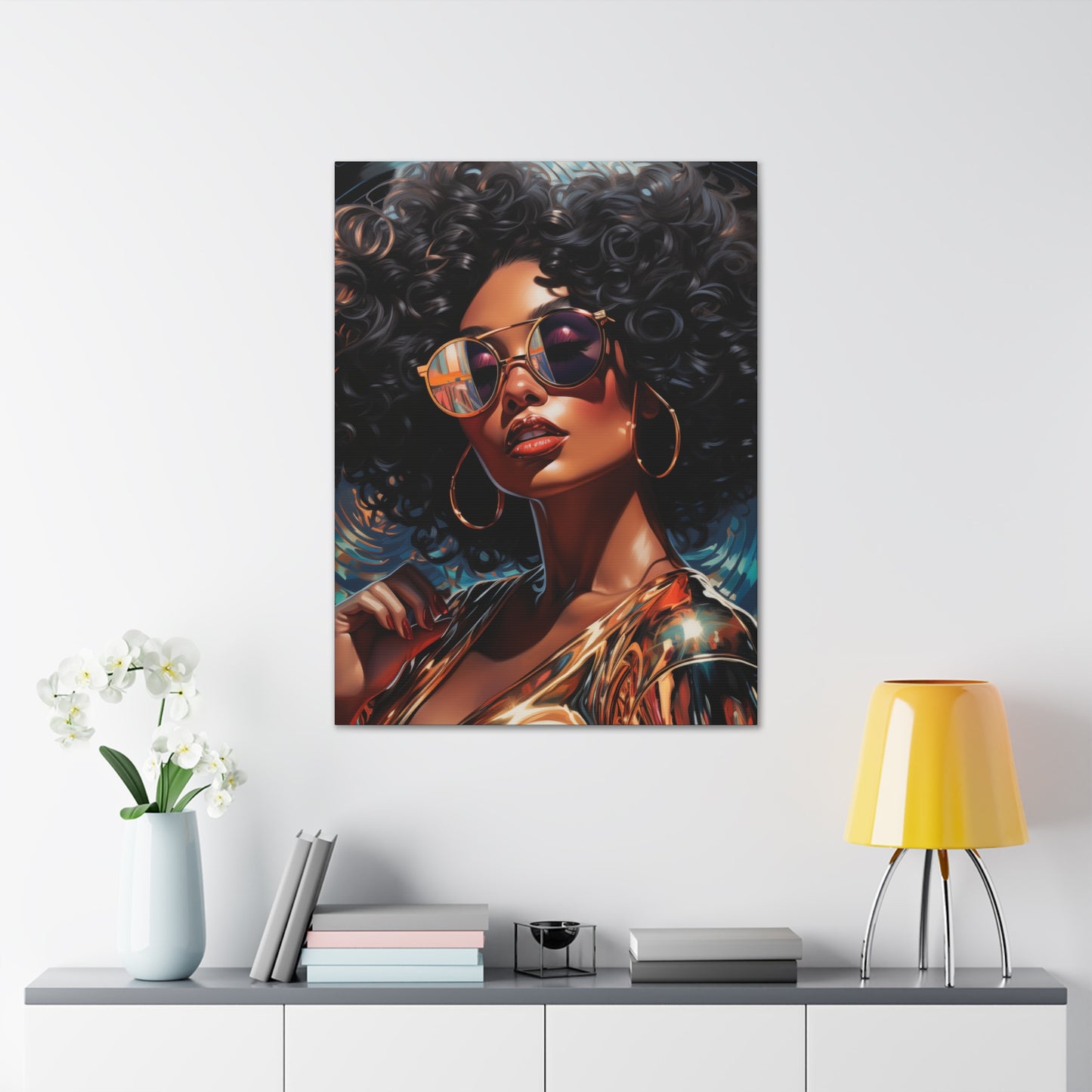 Gallery Wrapped Canvas, Retro Urban Queen, Femme Doll Art Canvas – Kesha