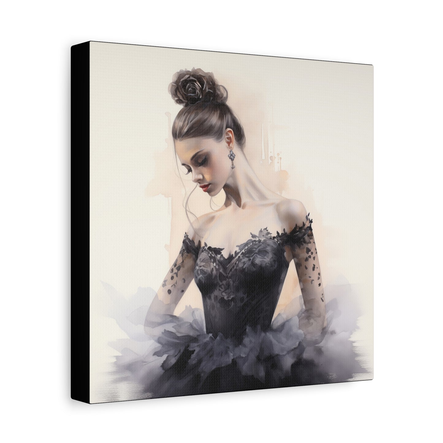 Pointes and Platforms, Gallery Wrapped Canvas, Ballerina Beauty, Ballet Art Canvas – Lola