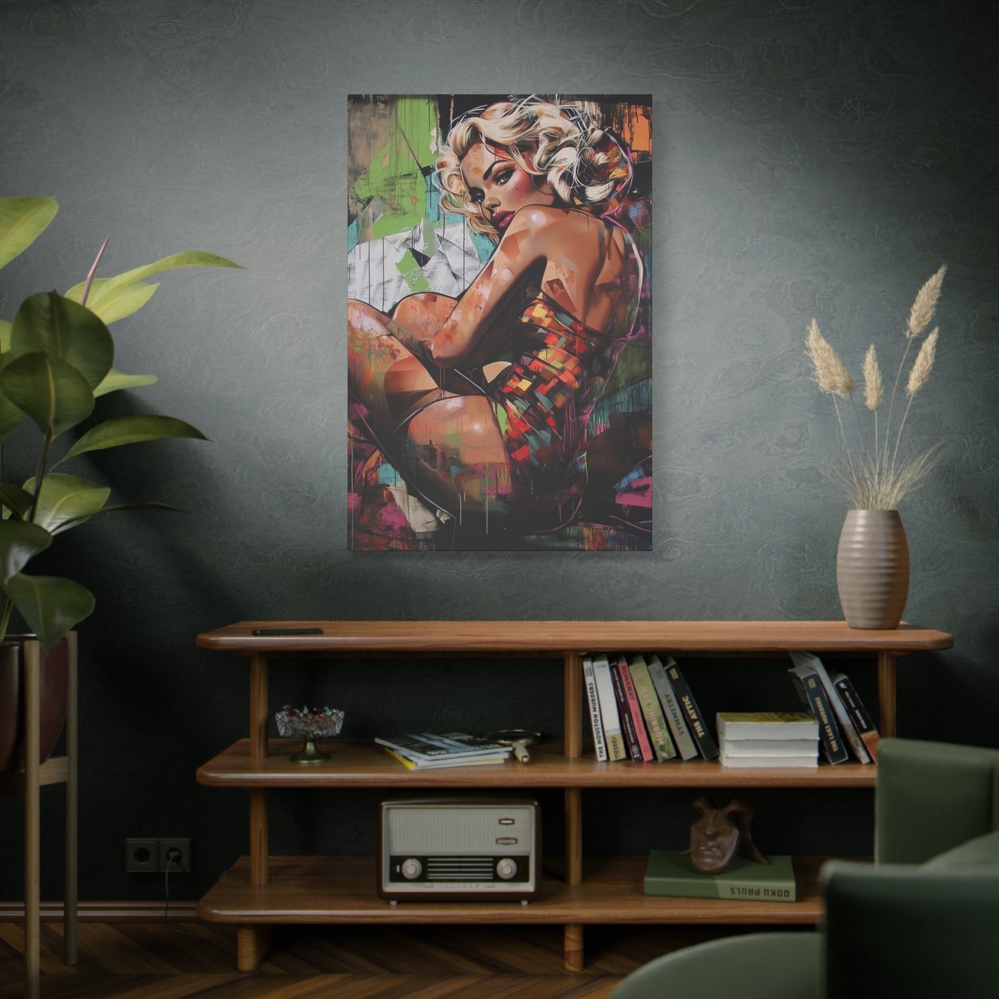 Gallery Wrapped Canvas, Guilt and Grit Adult Art Canvas, Erotic Pinup Art Canvas – Selene