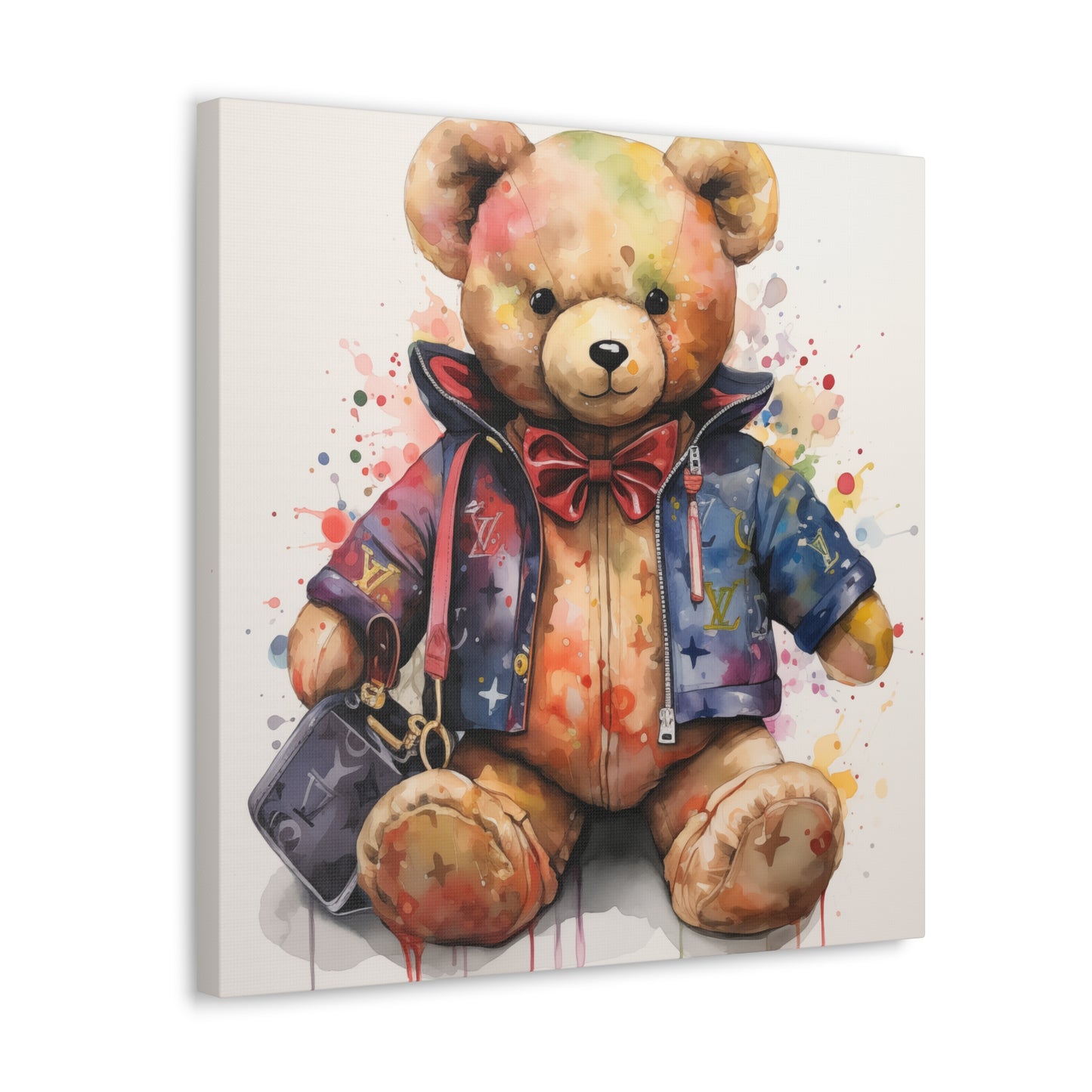 Canvas Gallery Wrap - LV Bear Wall Art - Drip