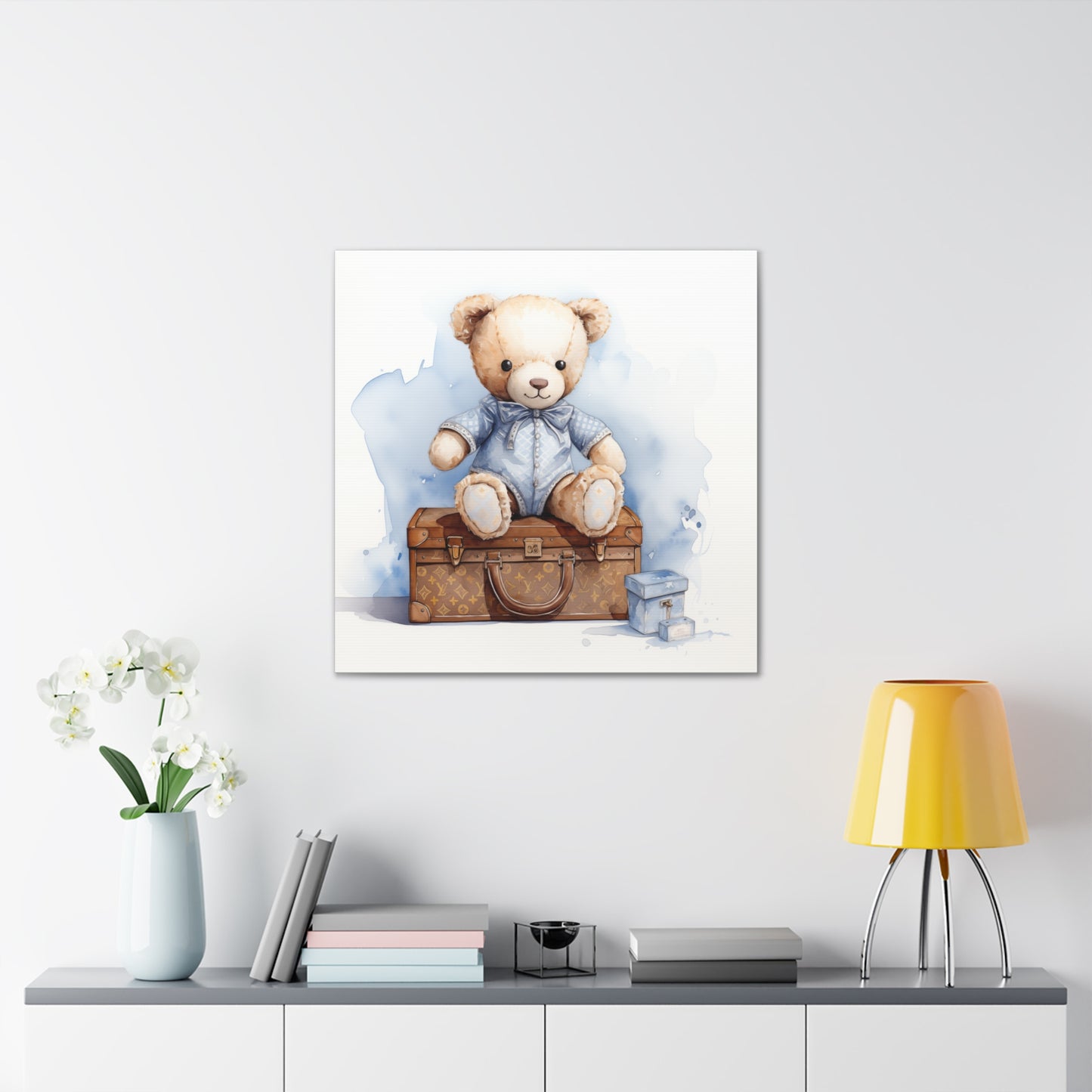 Canvas Gallery Wrap - LV Bear Wall Art - Blu