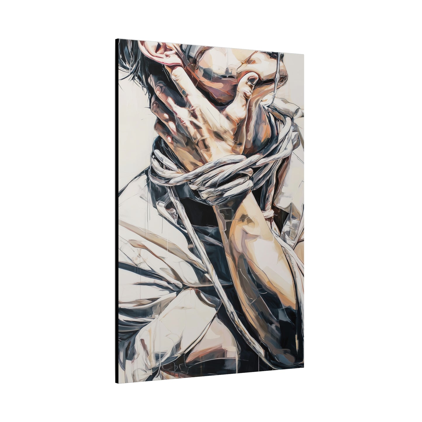 Gallery Wrapped Canvas, Ropes and Reverence Art Canvas, Erotic Shibari Art Canvas – Gary