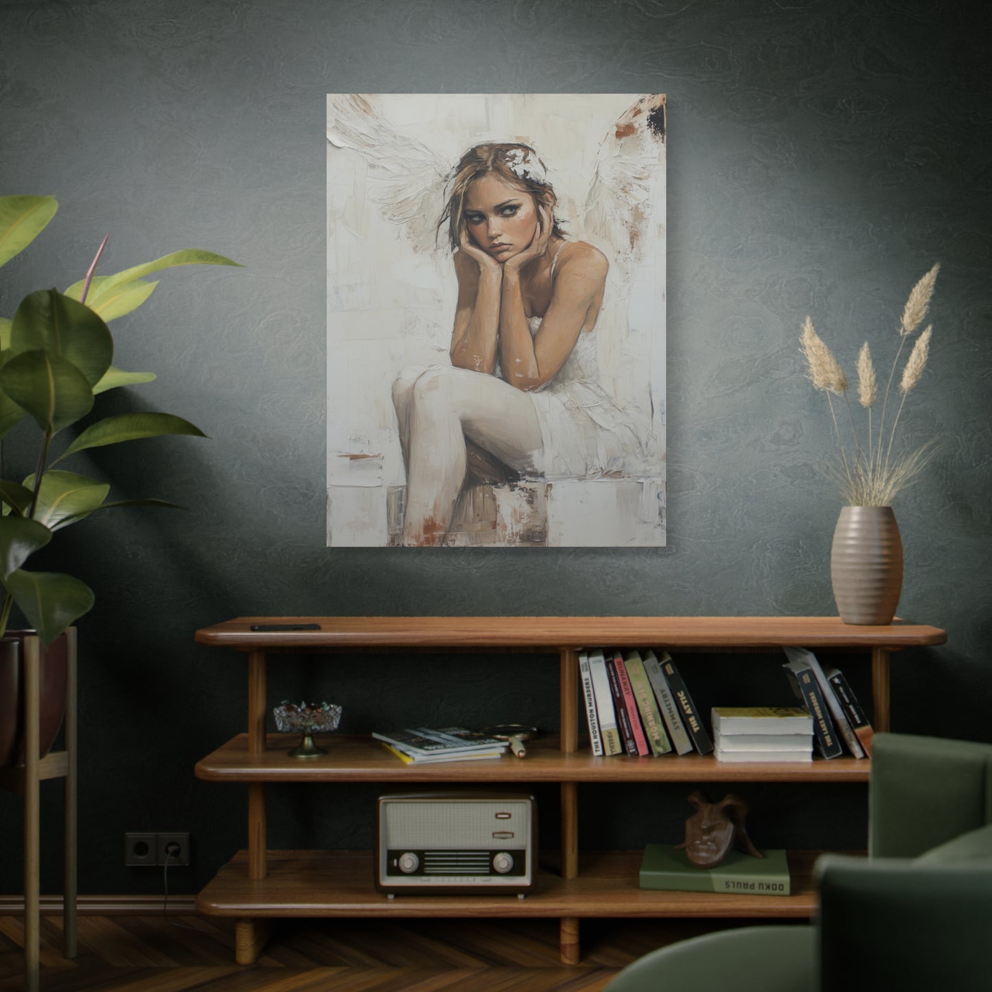 Gallery Wrapped Canvas, Sinners and Saints Art Canvas, Angel Art Canvas – Amber