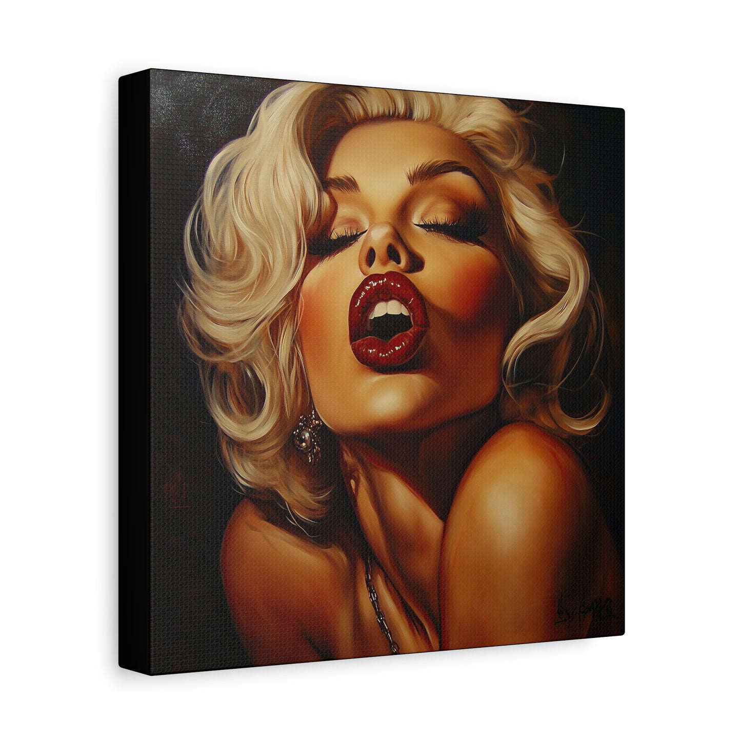 Gallery Wrapped Canvas, Guilt and Grit Adult Art Canvas, Erotic Pinup Art Canvas – Evangeline