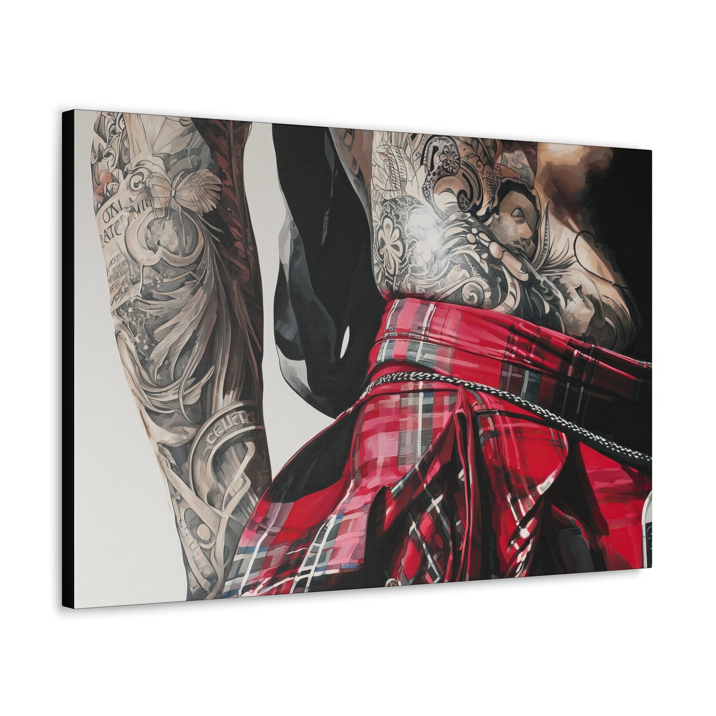 Gallery Wrapped Canvas, Kilts and Carnage Art Canvas, Erotic Pinup Art Canvas – Alexander