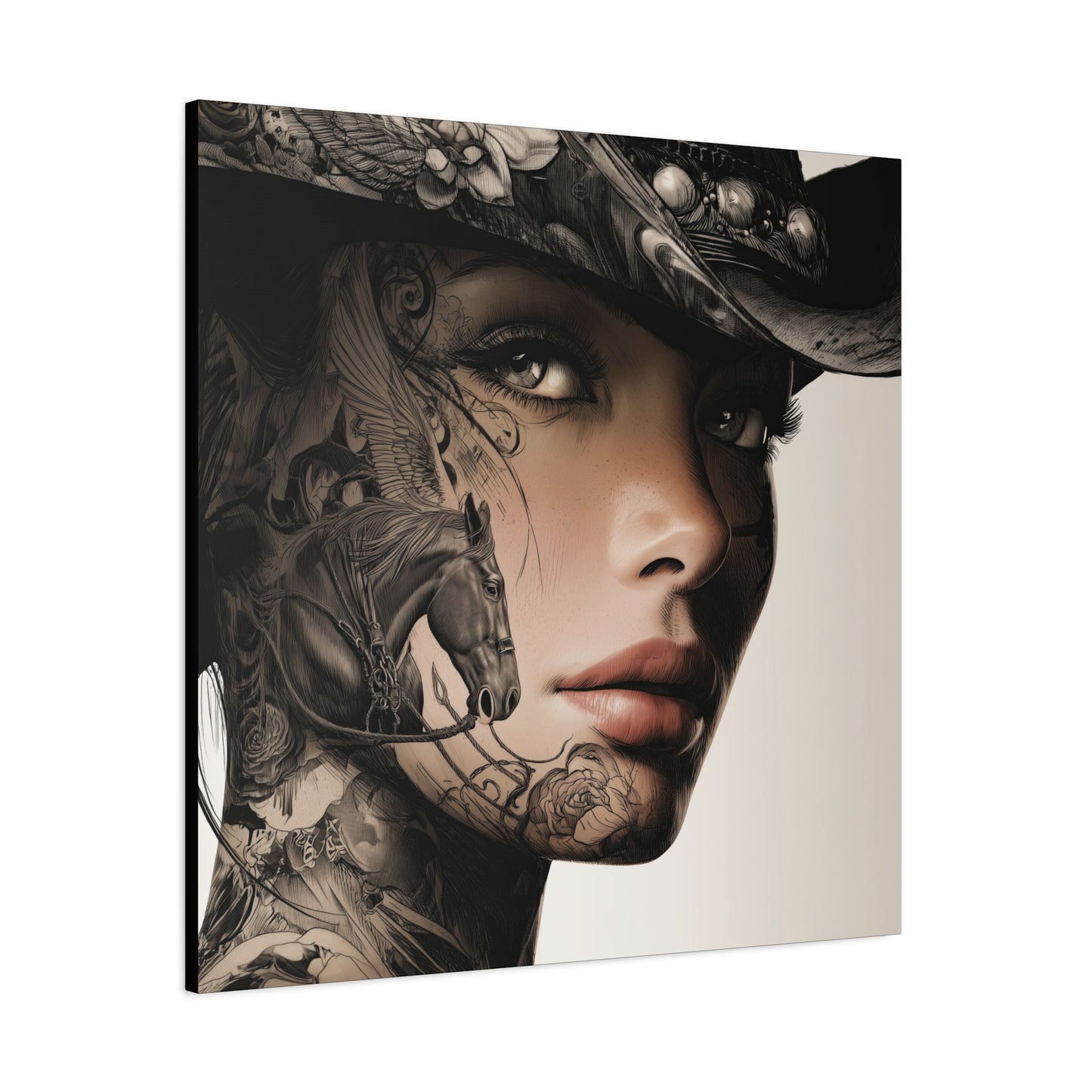 Gallery Wrapped Canvas, Wranglers and Wreckage Art Canvas, Erotic Pinup Art Canvas – Memphis