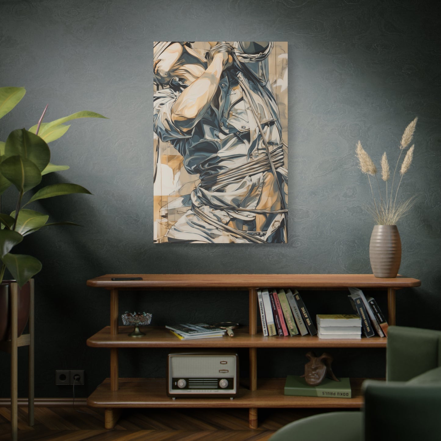 Gallery Wrapped Canvas, Ropes and Reverence Art Canvas, Erotic Shibari Art Canvas – Kai
