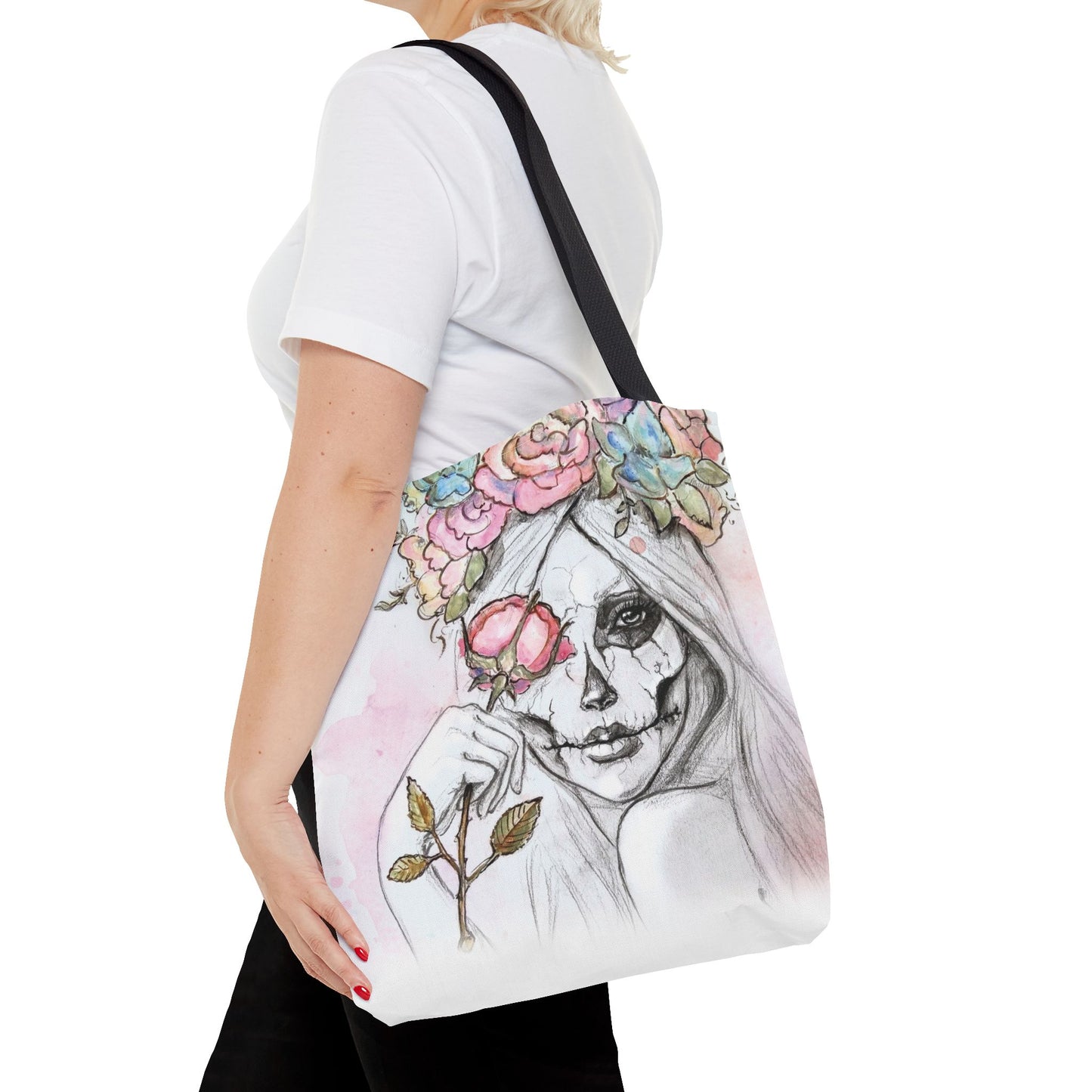 Calavera Catrina Tote Bag, Utility Tote - Dia de los Muertos Tote - Day of the Dead
