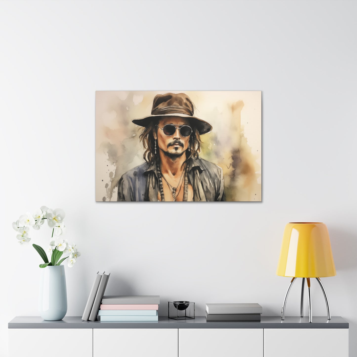 Gallery Wrapped Canvas, Celebrity Inspired, Pop Art Canvas – Johnny