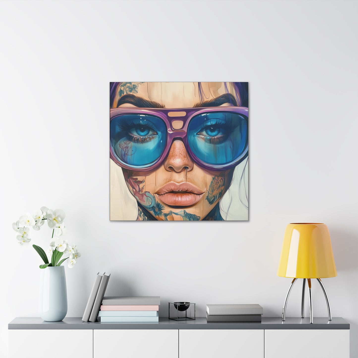 Canvas Gallery Wrap, Ladies in Lenses Wall Art, Abstract Femme Girl Art - Jane