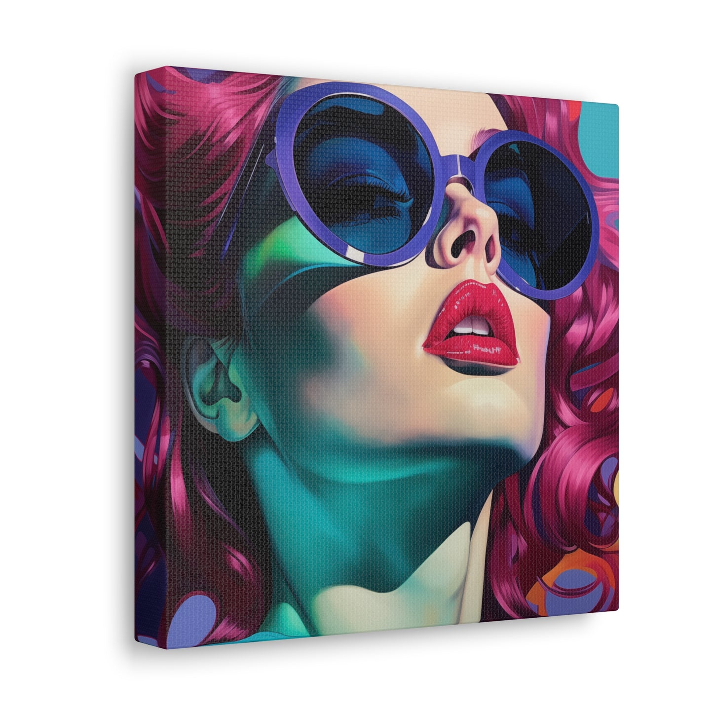 Canvas Gallery Wrapped High-Fashion Wall Art, Stylish Decor, Retro Femme Doll Pop Art – Electra