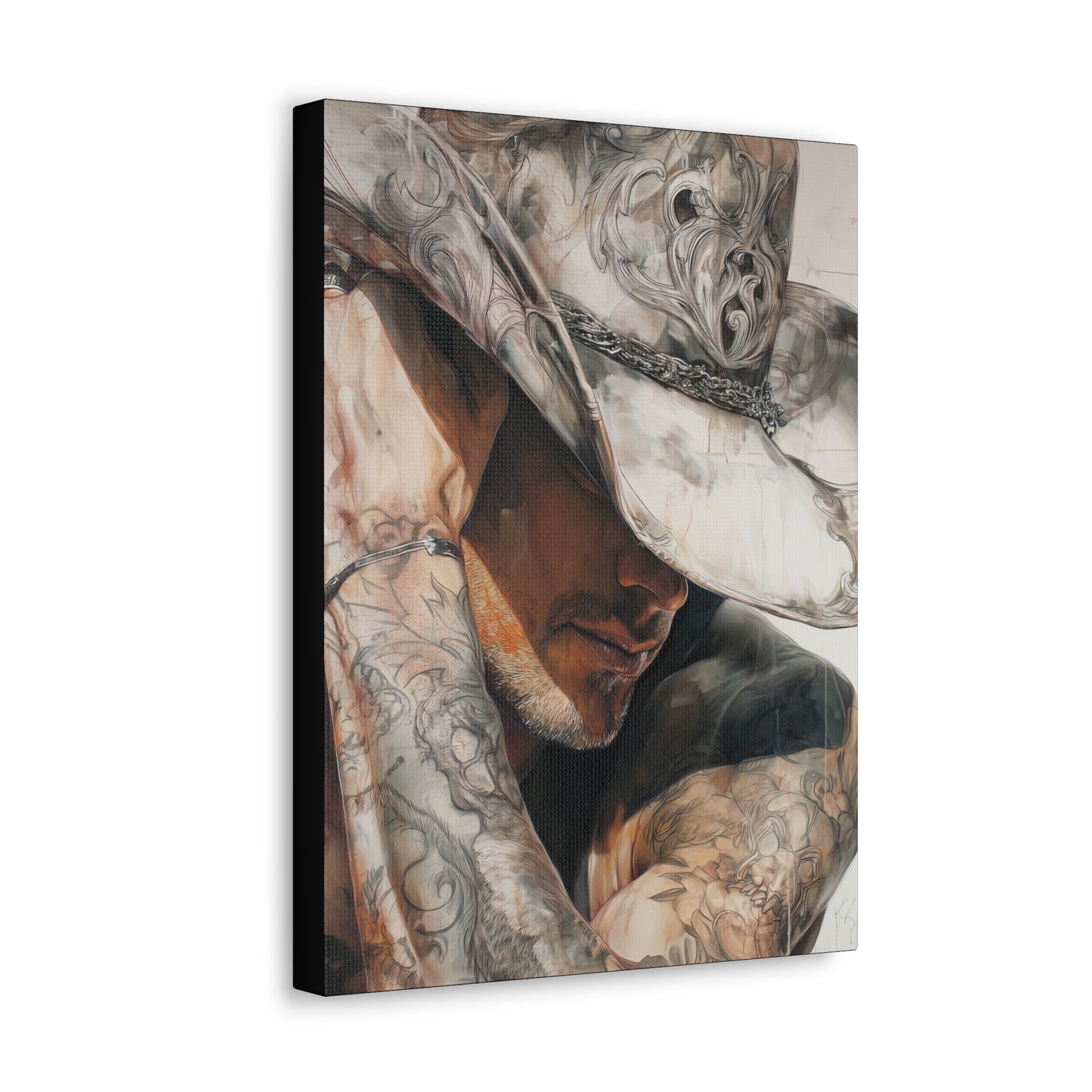 Gallery Wrapped Canvas, Wranglers and Wreckage Art Canvas, Erotic Pinup Art Canvas – Chase