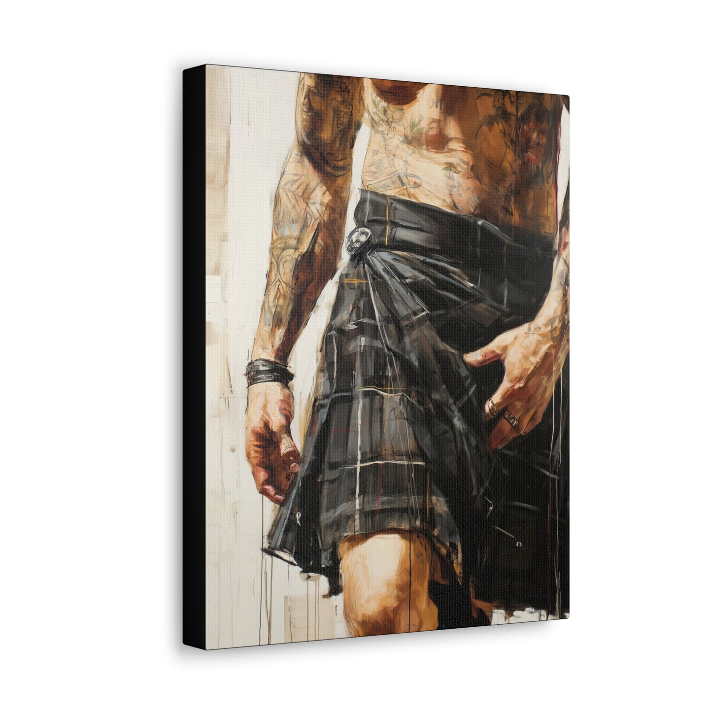 Gallery Wrapped Canvas, Kilts and Carnage Art Canvas, Erotic Pinup Art Canvas – Brodie
