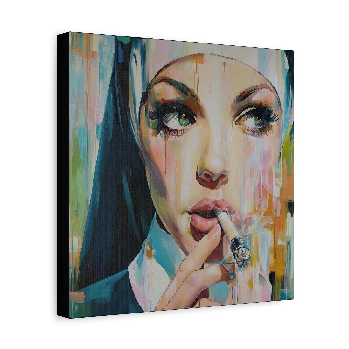 Gallery Wrapped Canvas, Habits and Heresy Art Canvas, Naughty Nuns Art Canvas – Sister Seraphine