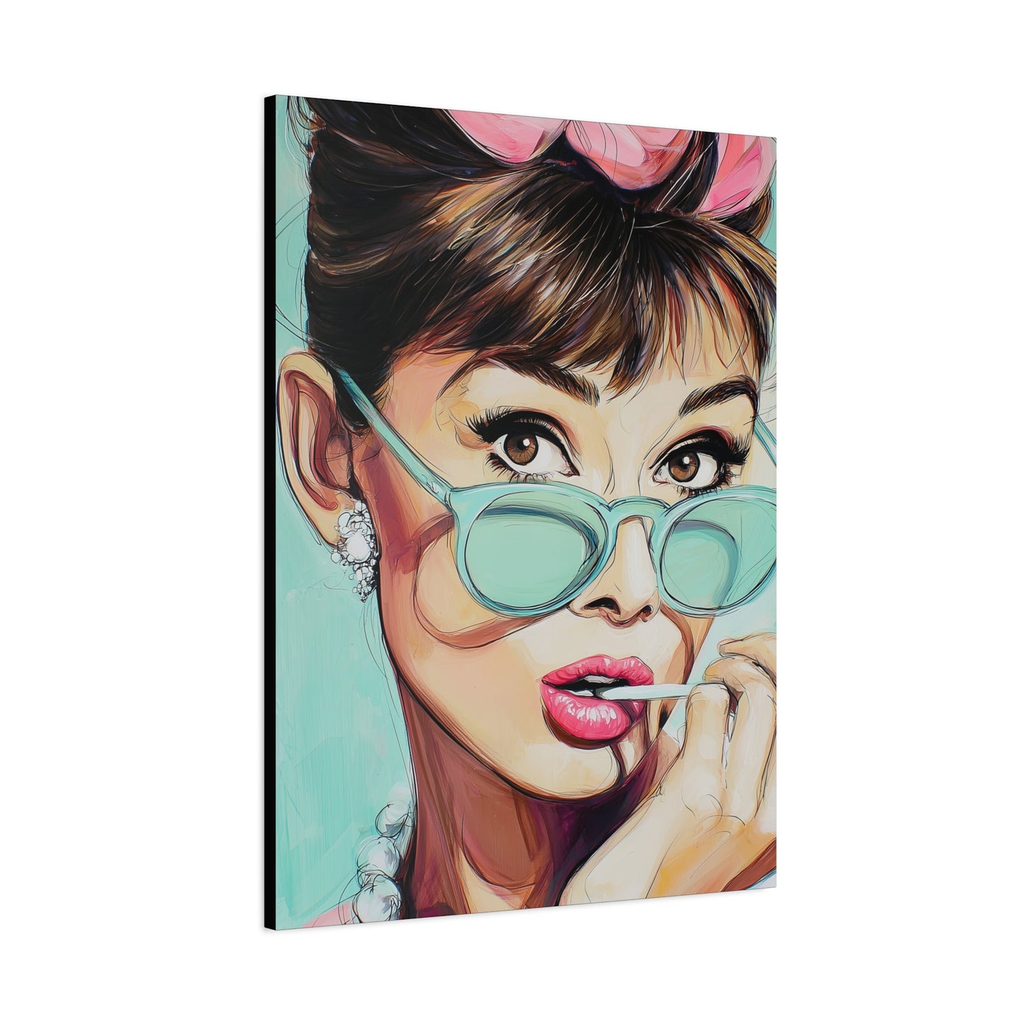 Gallery Wrapped Canvas, The Diva Project Art Canvas, Pinup Art Canvas – Audrey Hepburn - ELEVEN