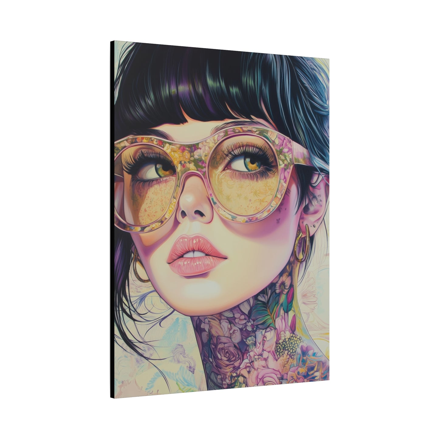 Canvas Gallery Wrap, Ladies in Lenses Wall Art, Abstract Femme Girl Art - Lucy