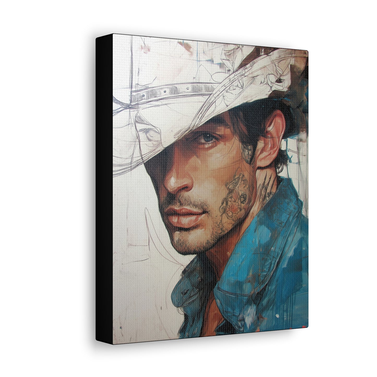 Gallery Wrapped Canvas, Wranglers and Wreckage Art Canvas, Erotic Pinup Art Canvas – Jack