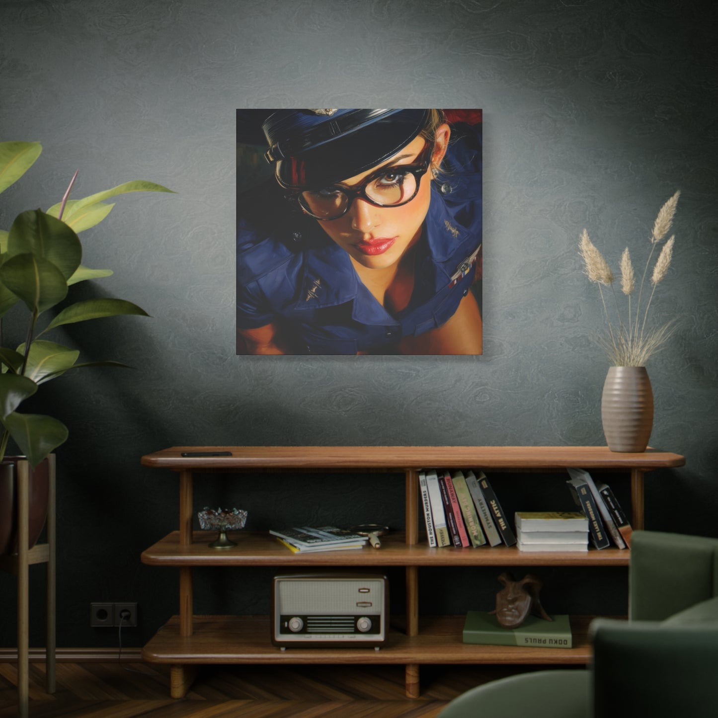 Gallery Wrapped Canvas, Liberty and Lace Art Canvas, Erotic Pinup Art Canvas – Janice