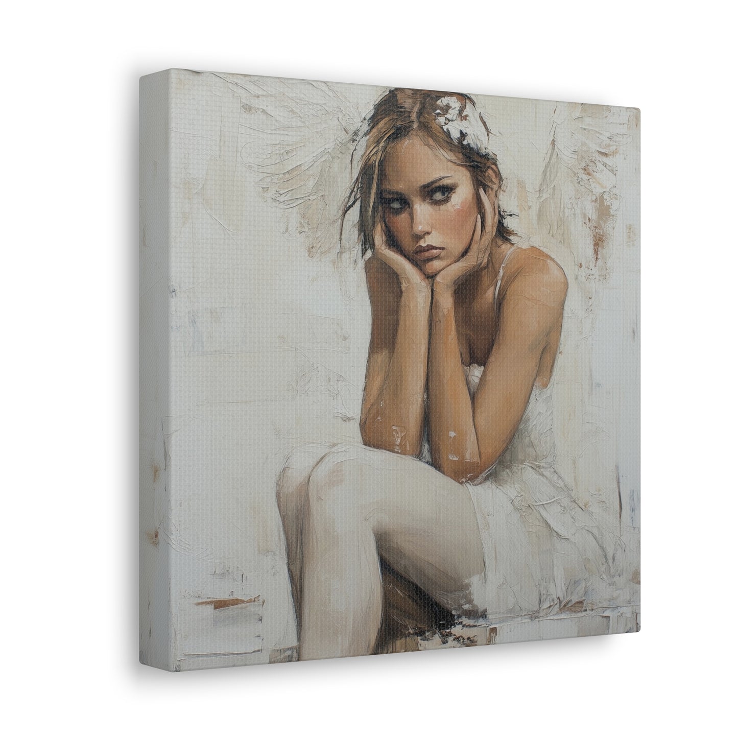 Gallery Wrapped Canvas, Sinners and Saints Art Canvas, Angel Art Canvas – Amber