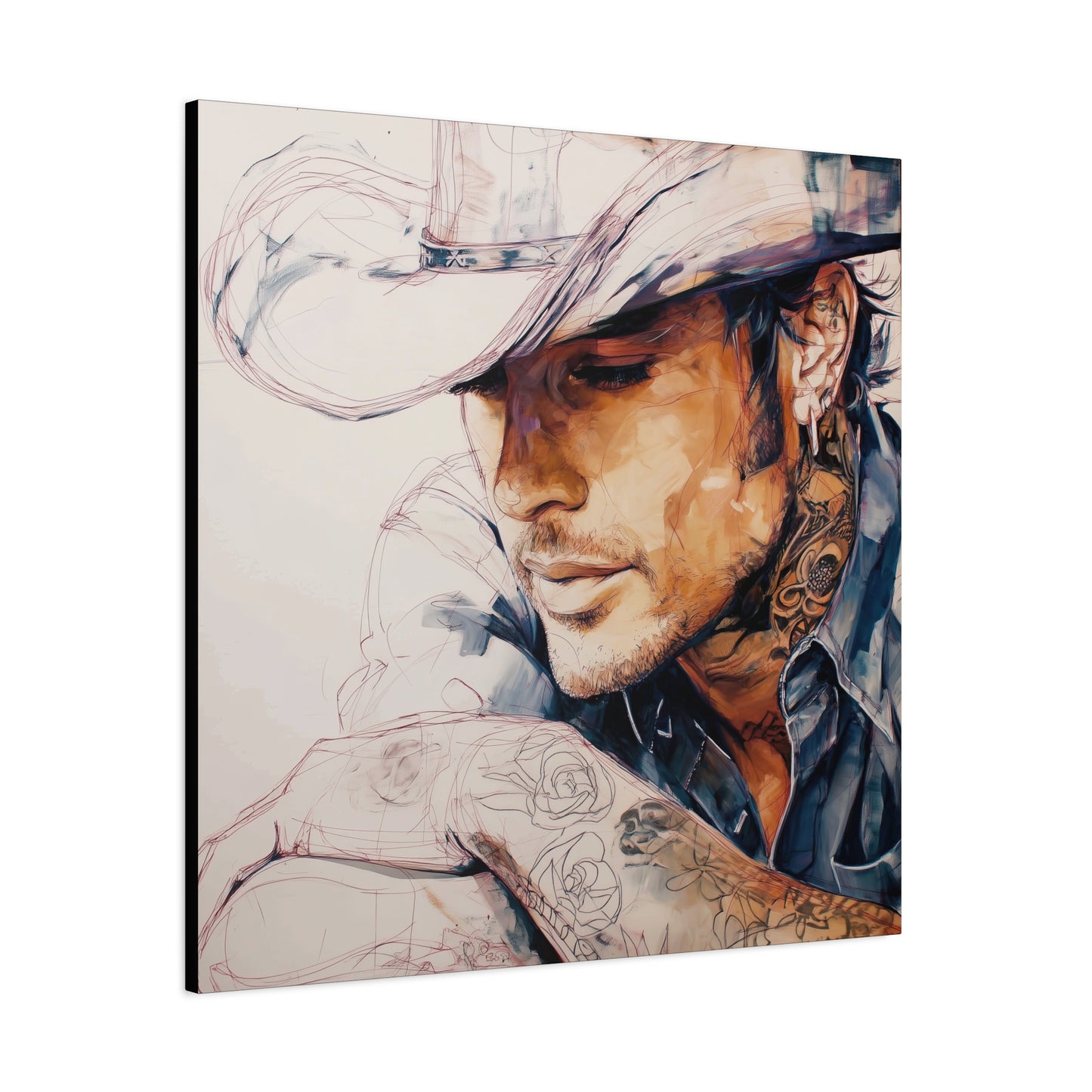 Gallery Wrapped Canvas, Wranglers and Wreckage Art Canvas, Erotic Pinup Art Canvas – Wade