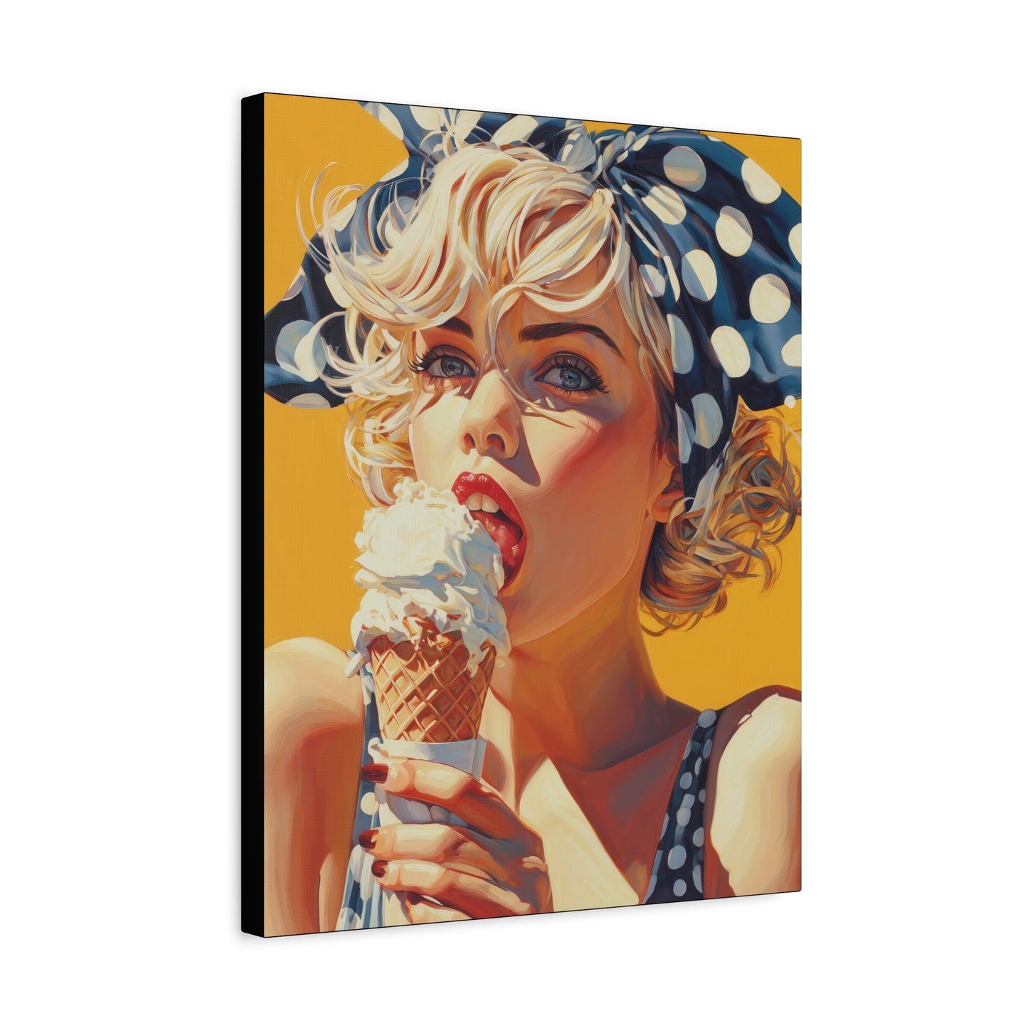 Gallery Wrapped Canvas, Sweet Summer Nostalgia, Sugar and Spice Art Canvas, Ice Cream Dreams Art – Ellie