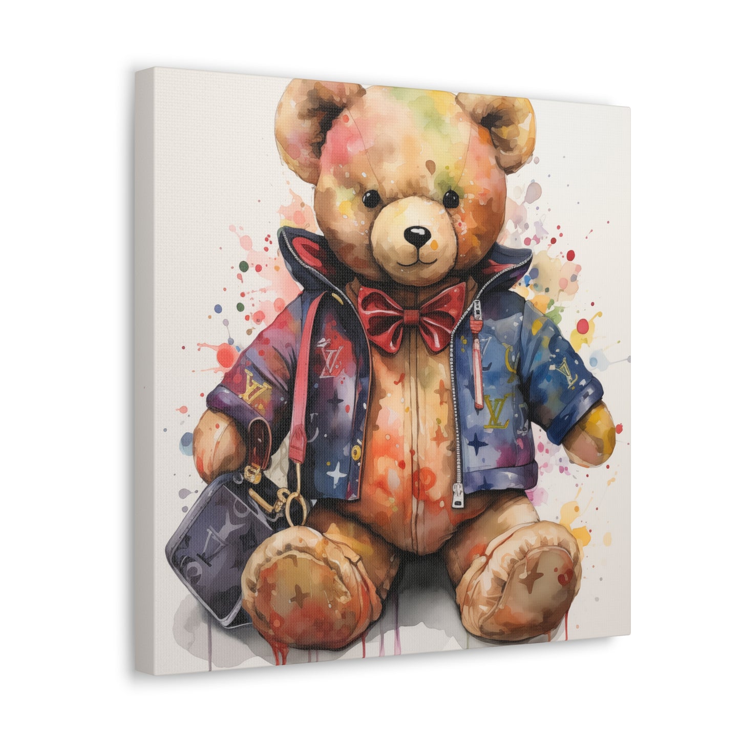 Canvas Gallery Wrap - LV Bear Wall Art - Drip