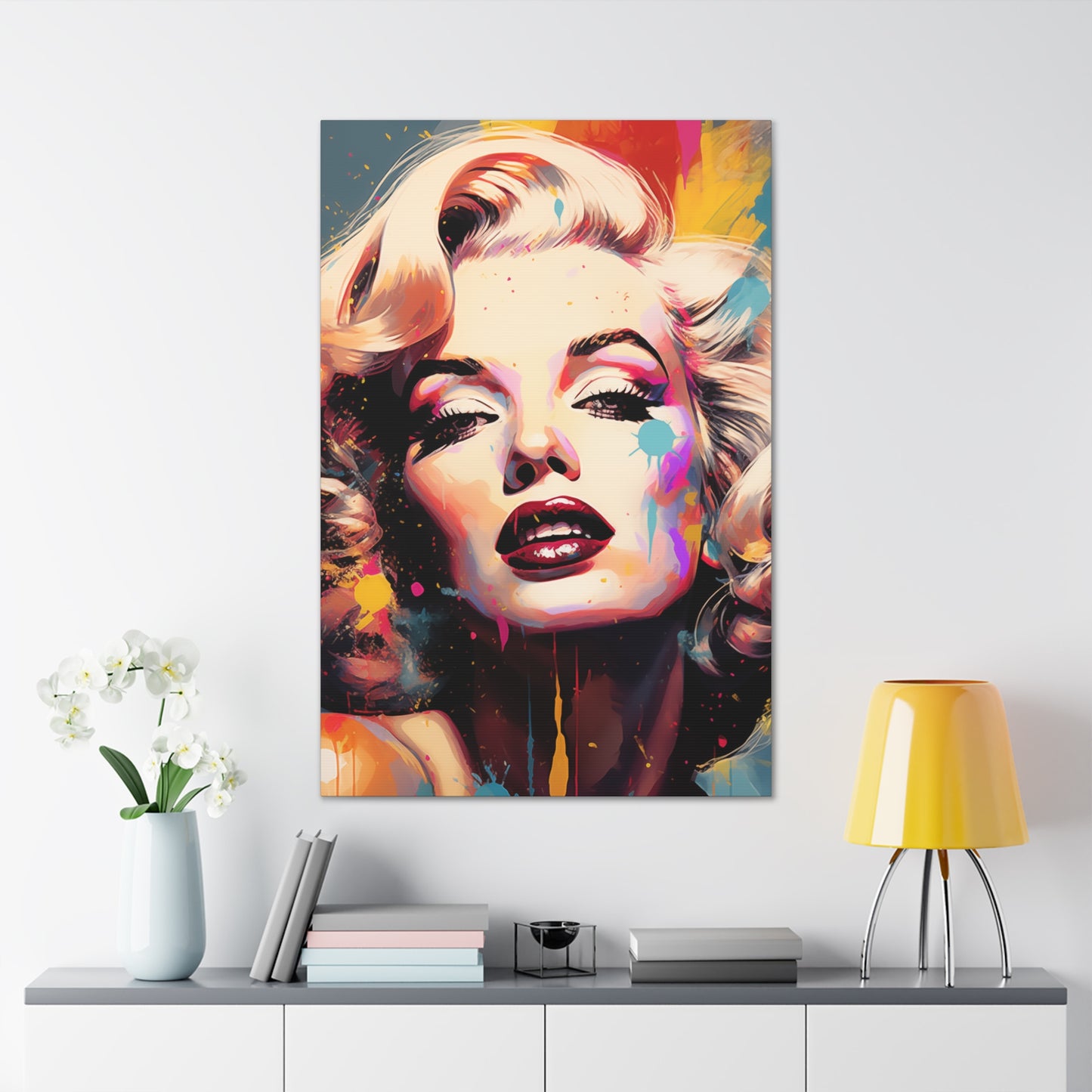 Canvas Wall Art, Gallery Wrapped Pop Art, Celebrity Wall Art – Marilyn Monroe - Abstract