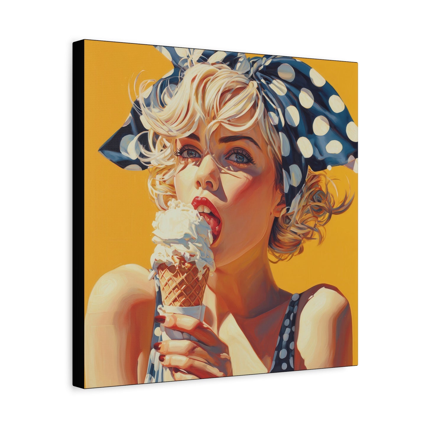 Gallery Wrapped Canvas, Sweet Summer Nostalgia, Sugar and Spice Art Canvas, Ice Cream Dreams Art – Ellie