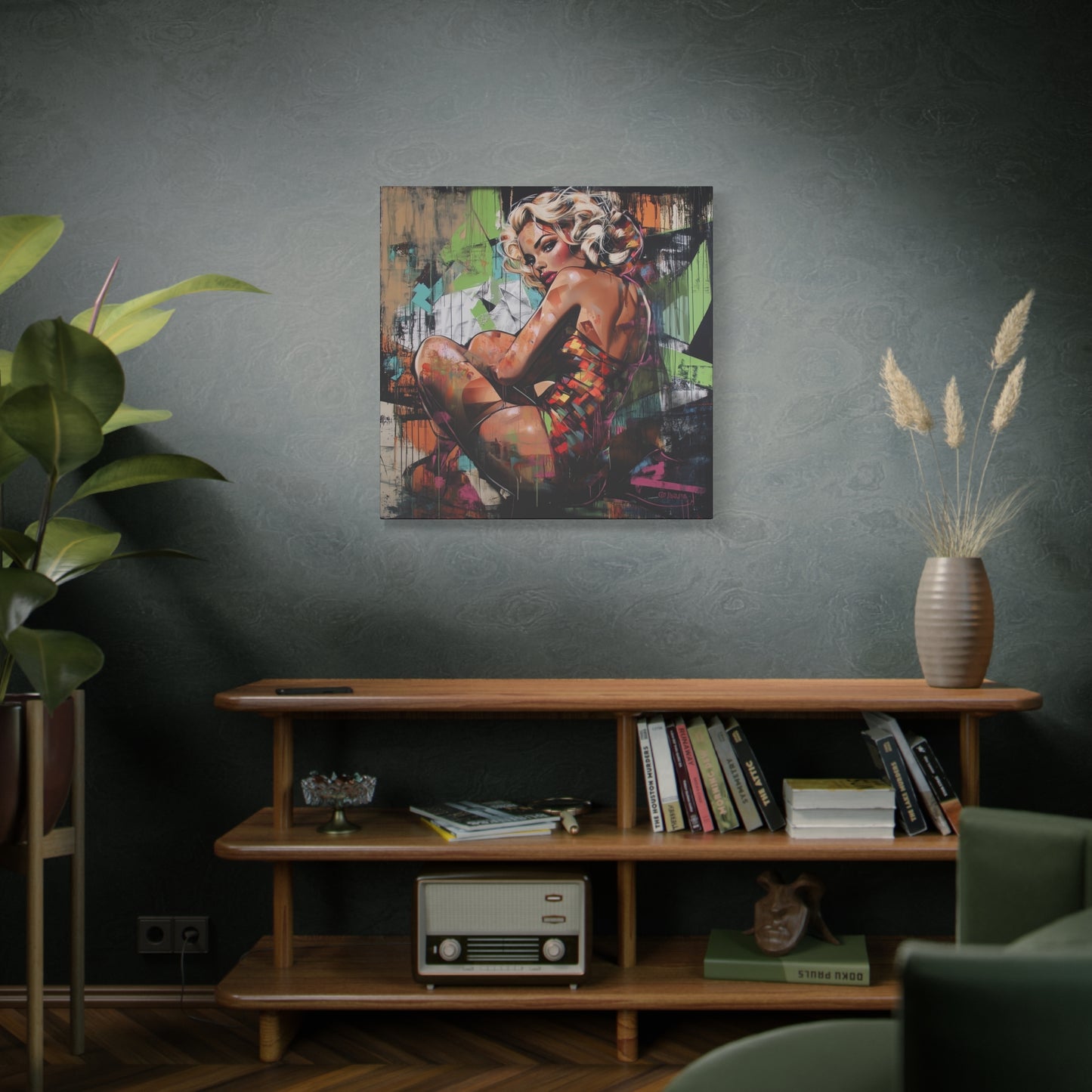 Gallery Wrapped Canvas, Guilt and Grit Adult Art Canvas, Erotic Pinup Art Canvas – Selene