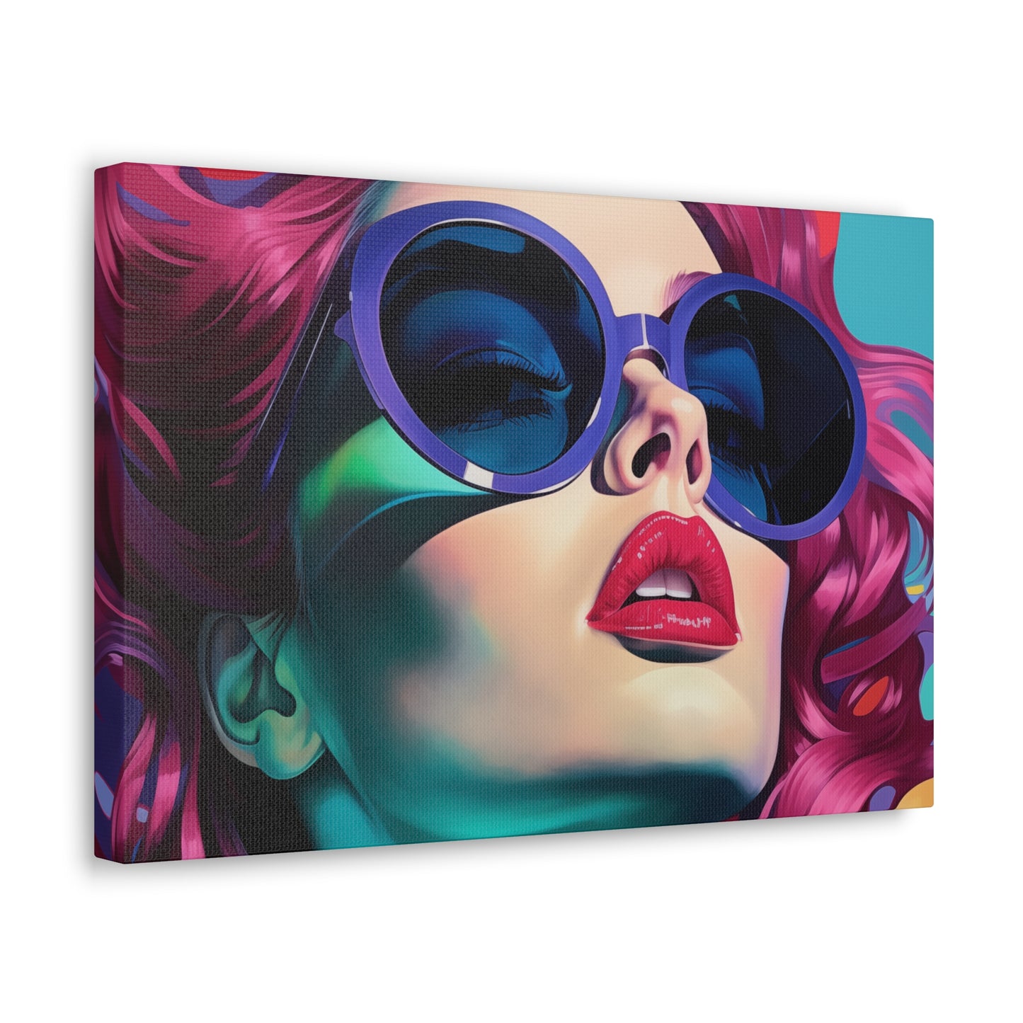 Canvas Gallery Wrapped High-Fashion Wall Art, Stylish Decor, Retro Femme Doll Pop Art – Electra