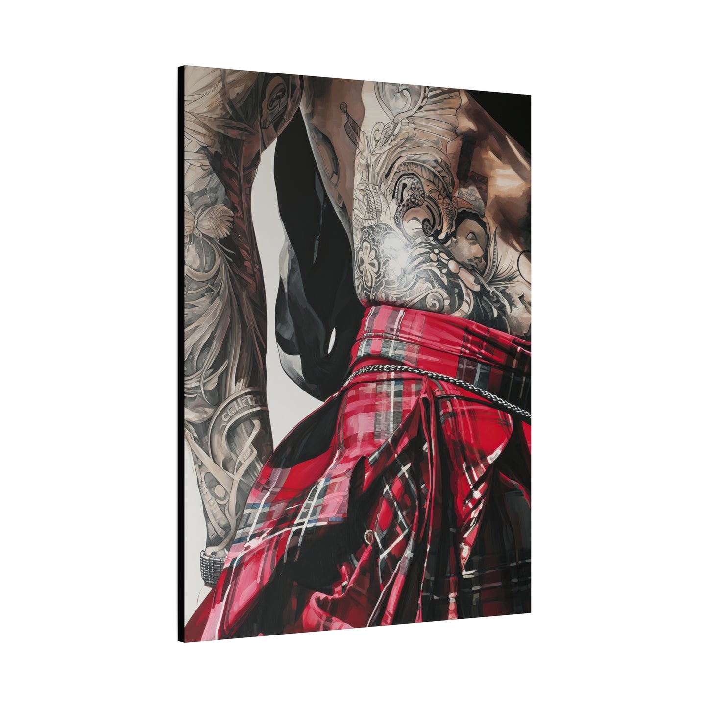 Gallery Wrapped Canvas, Kilts and Carnage Art Canvas, Erotic Pinup Art Canvas – Alexander