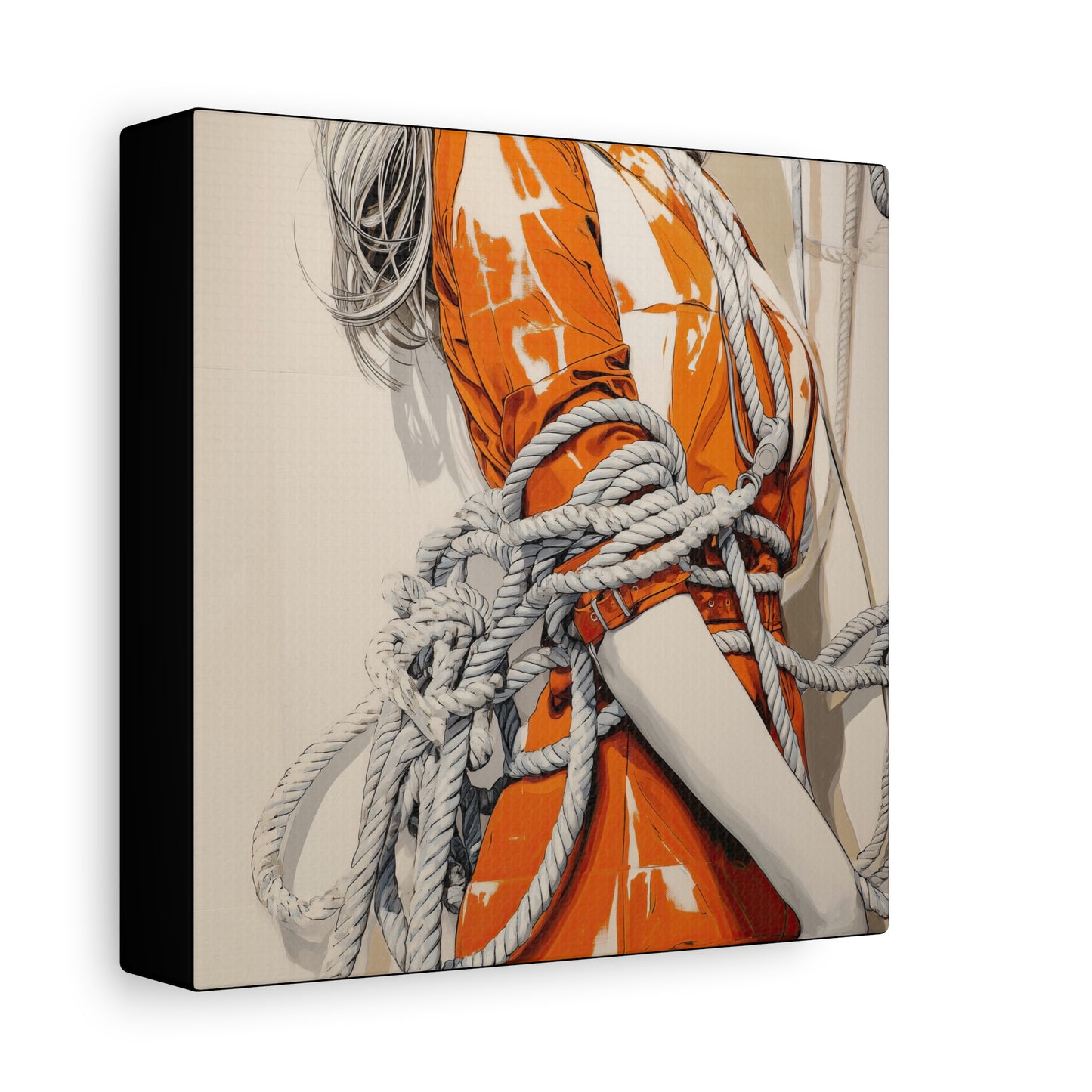 Gallery Wrapped Canvas, Ropes and Reverence Art Canvas, Erotic Shibari Art Canvas – Mei