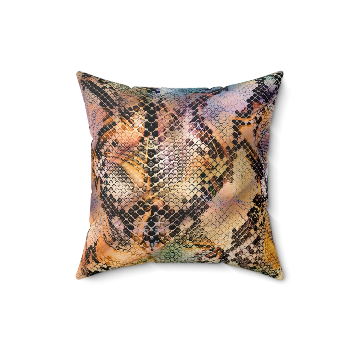 Glam Snake Skin - Serpent Print Throw Pillow - Decorative Fashion Pillow - Snake Print