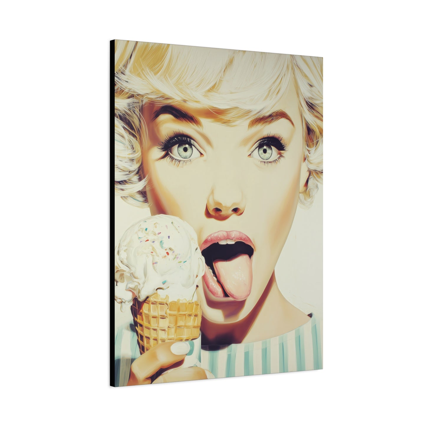 Gallery Wrapped Canvas, Sweet Summer Nostalgia, Sugar and Spice Art Canvas, Ice Cream Dreams Art – Tilly