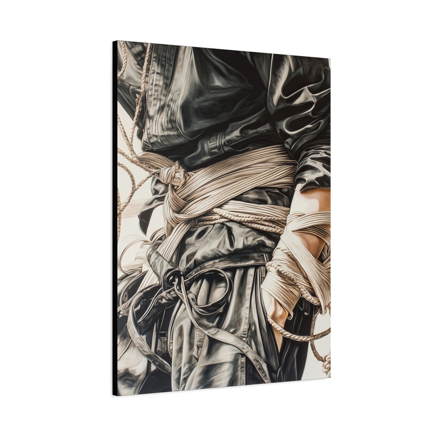 Gallery Wrapped Canvas, Ropes and Reverence Art Canvas, Erotic Shibari Art Canvas – Henri