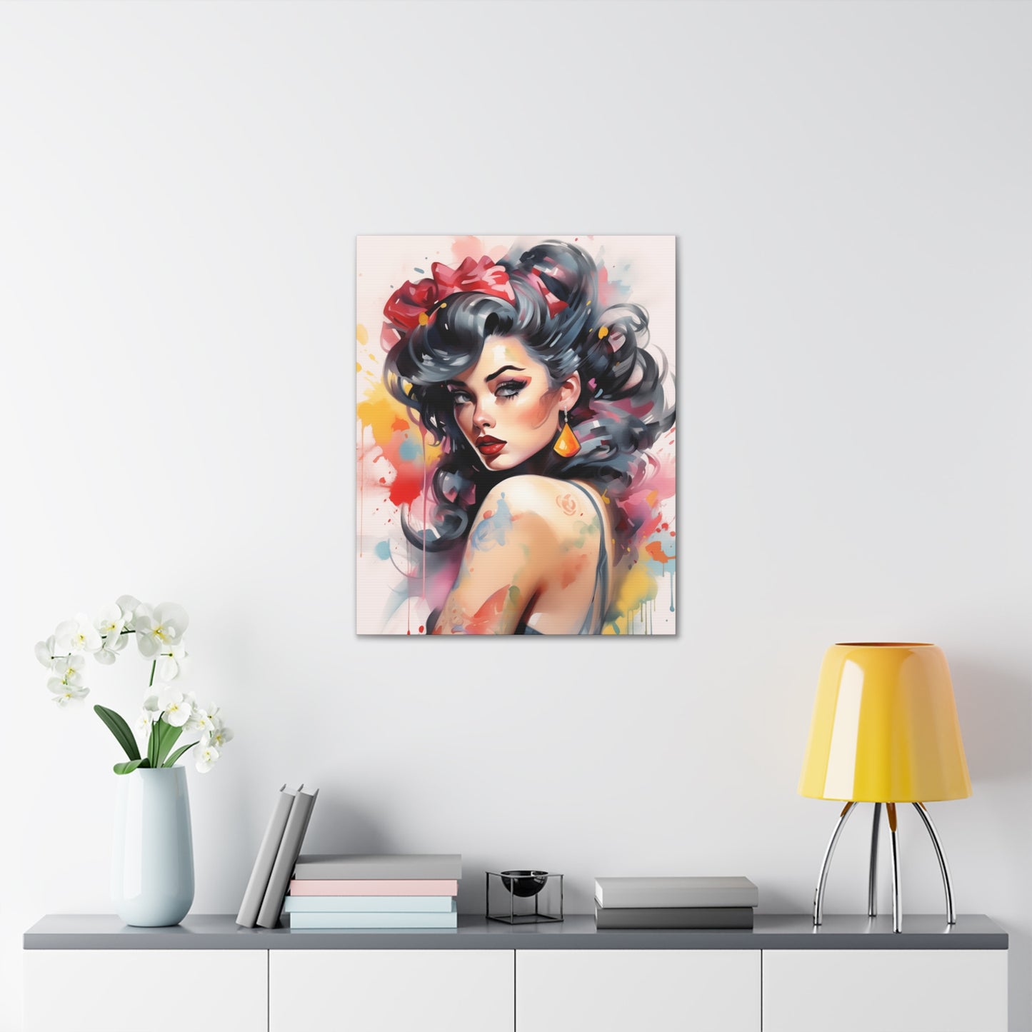 Canvas Wall Art, Gallery Wrapped Pop Art, Femme Doll Wall Art – Genevieve
