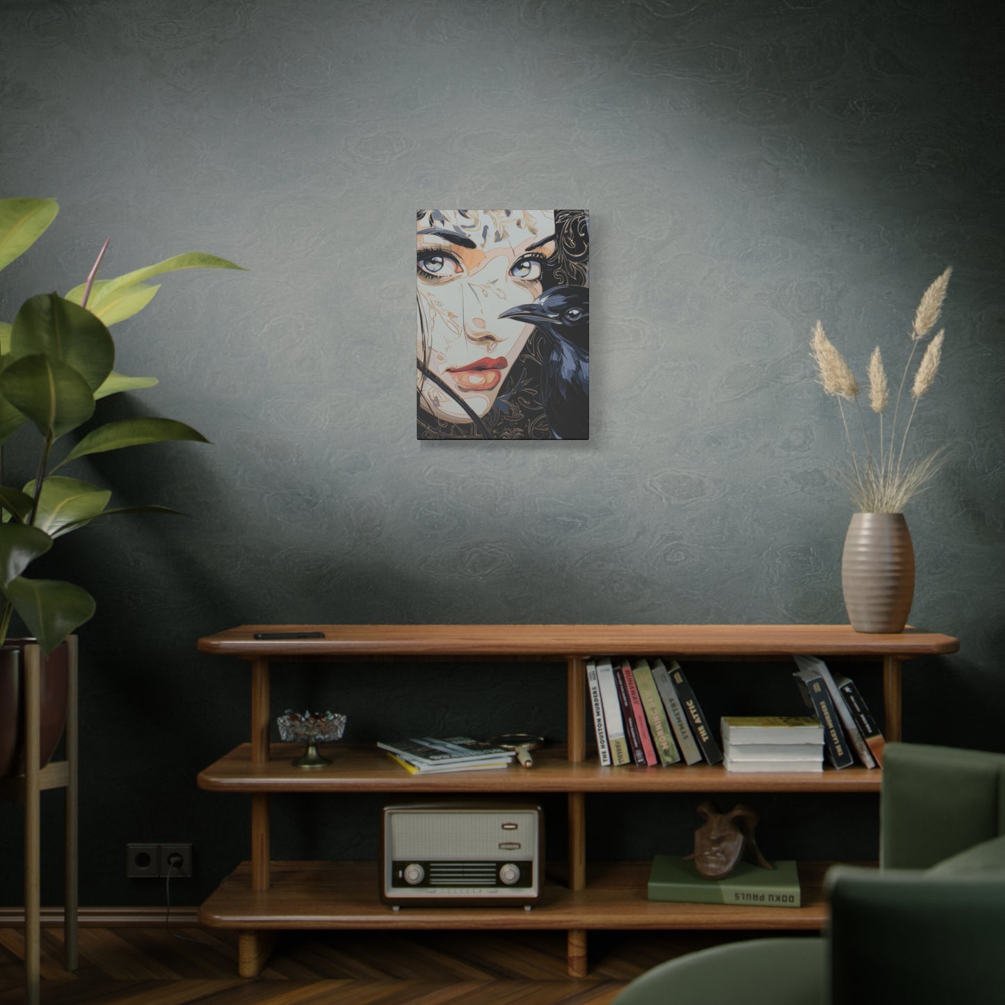 Gallery Wrapped Canvas, Myth and Bones Gothic Art Canvas, Dark Muse Canvas - Luxor