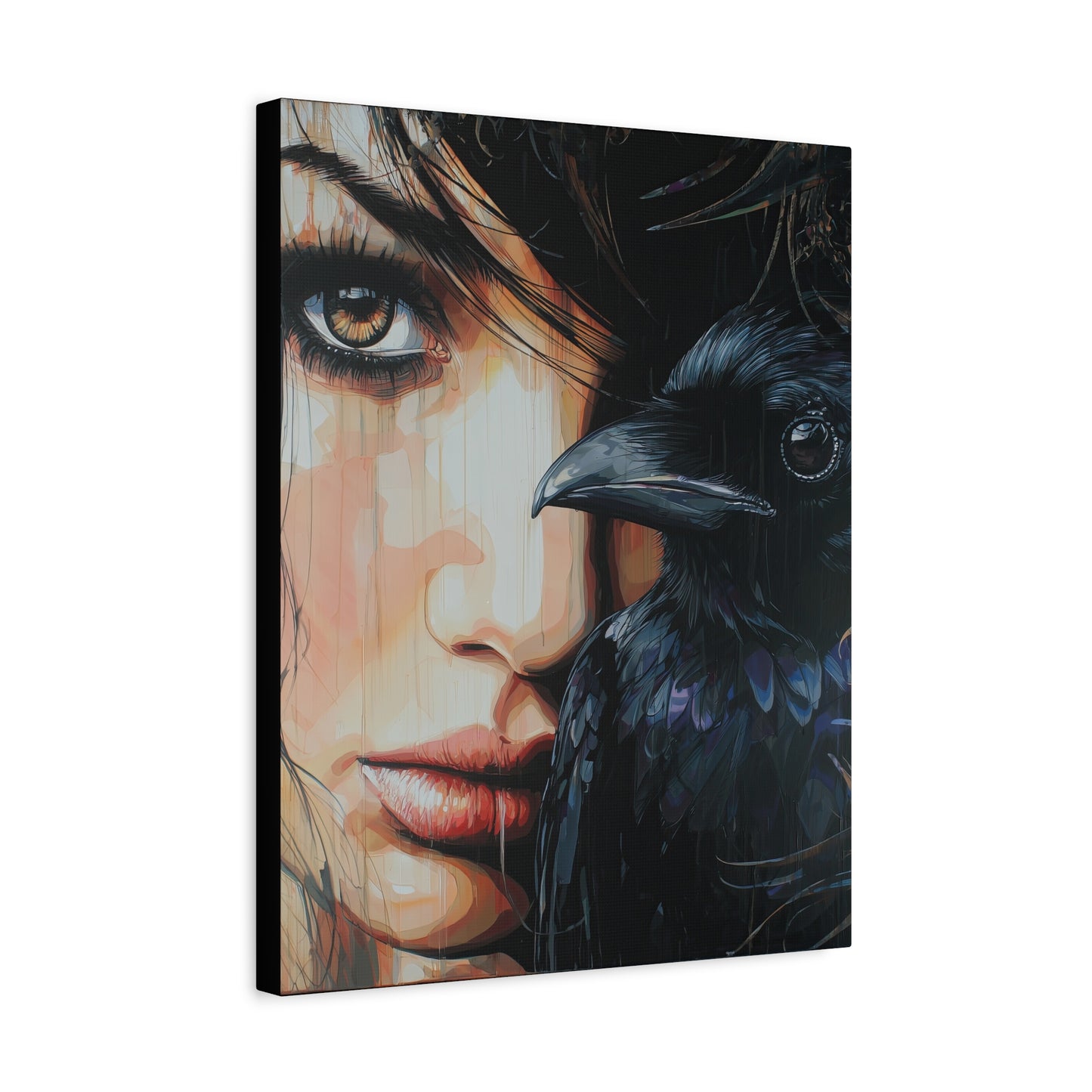 Gallery Wrapped Canvas, Myth and Bones Gothic Art Canvas, Dark Muse Canvas - Solène