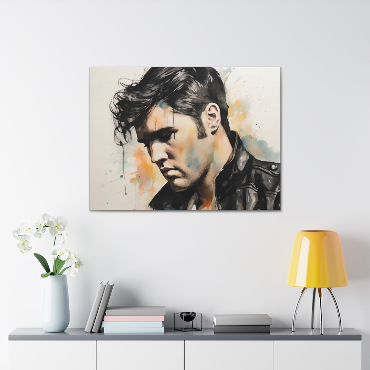 Gallery Wrapped Canvas, Celebrity Inspired, Pop Art Canvas – Elvis Also