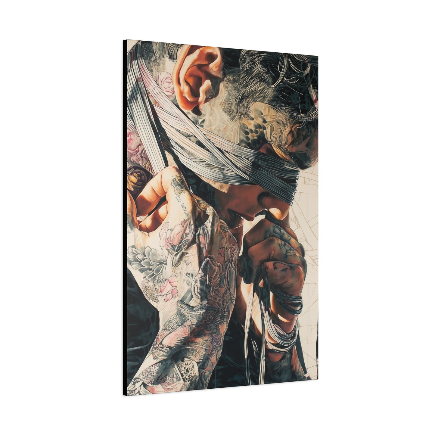 Gallery Wrapped Canvas, Ropes and Reverence Art Canvas, Erotic Shibari Art Canvas – Hiro